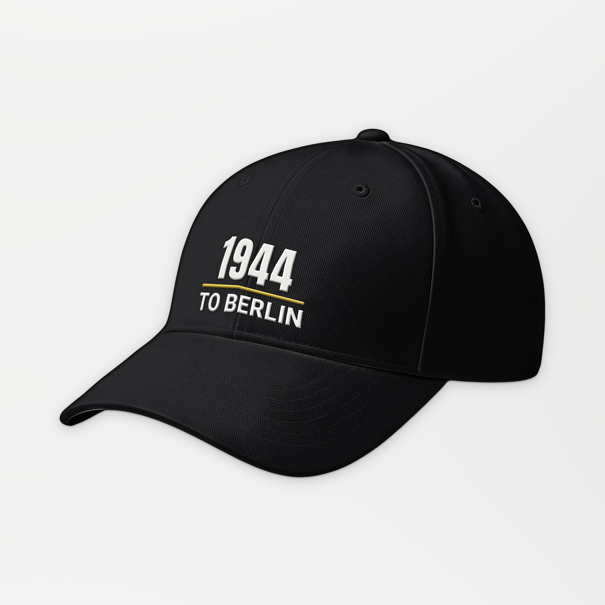 To Berlin 1944 Embroidered Cap in Black