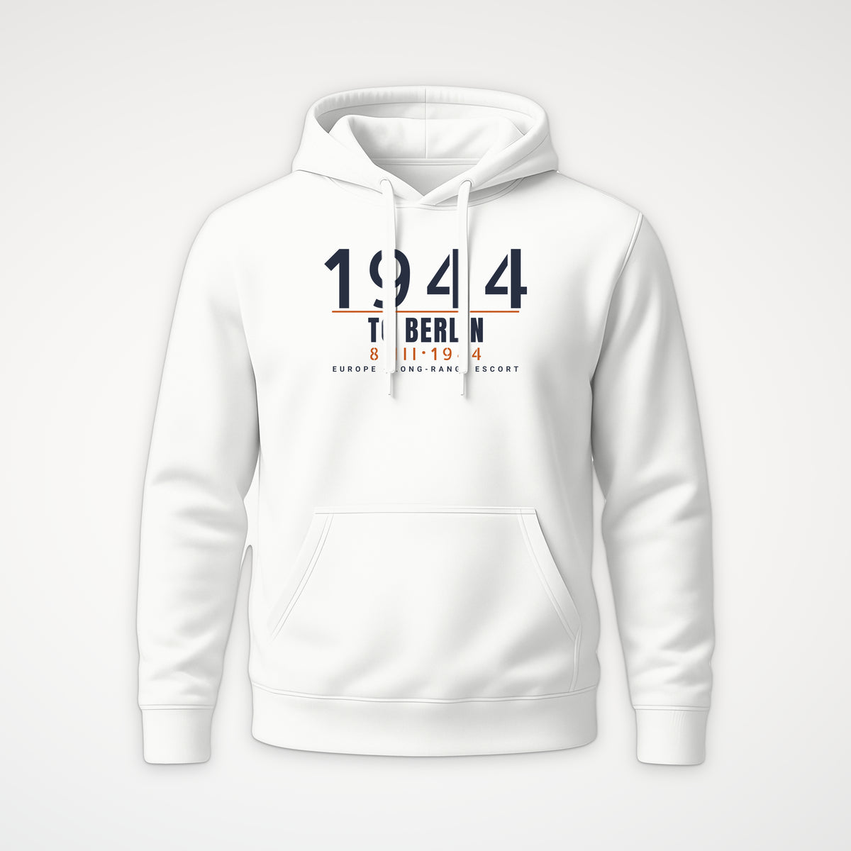 To Berlin 1944 Long-Range Escort Hoodie in White
