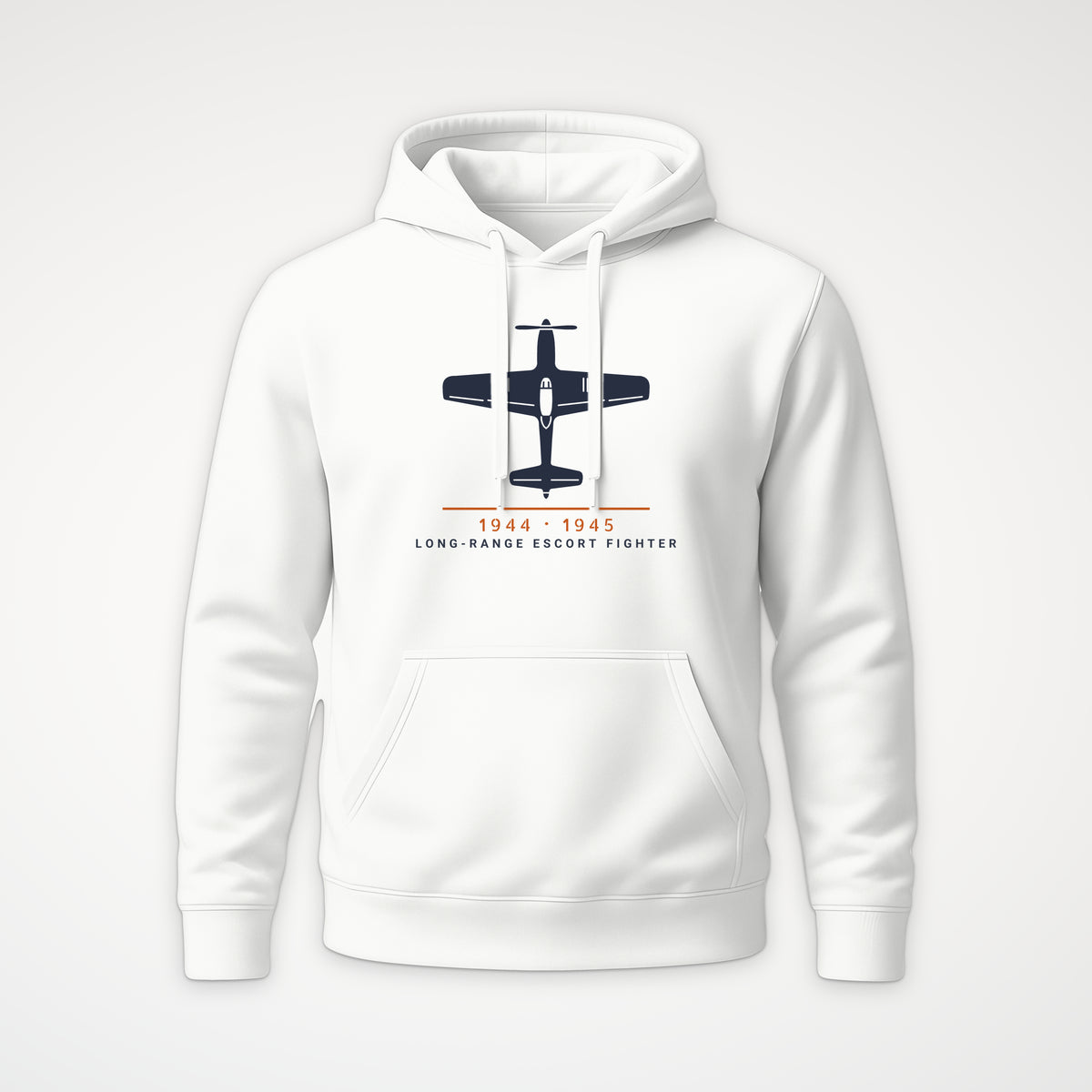 Long-Range Escort Fighter 1944–45 Hoodie in White