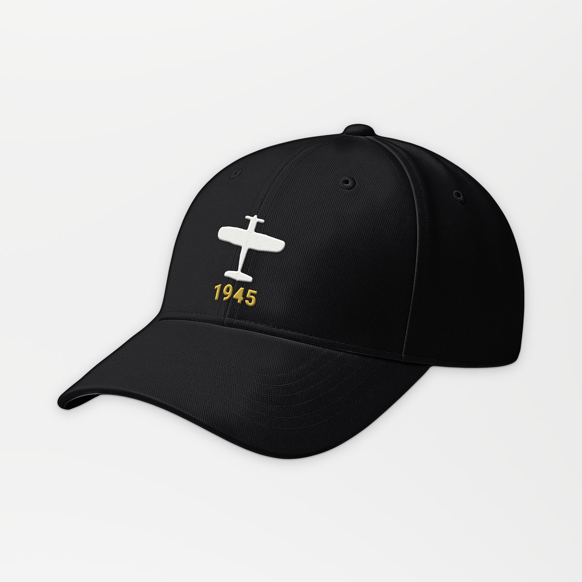 Gull-Wing Fighter 1945 Embroidered Cap in Black