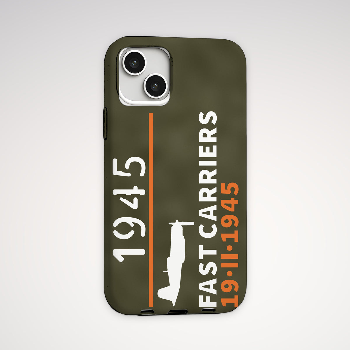 Fast Carriers 1945 Gull-Wing Fighter Tough Phone Case – iPhone, back view
