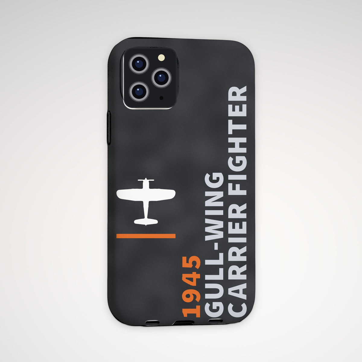 Gull-Wing Fighter 1945 Tough Phone Case – iPhone, shown on a Pro model