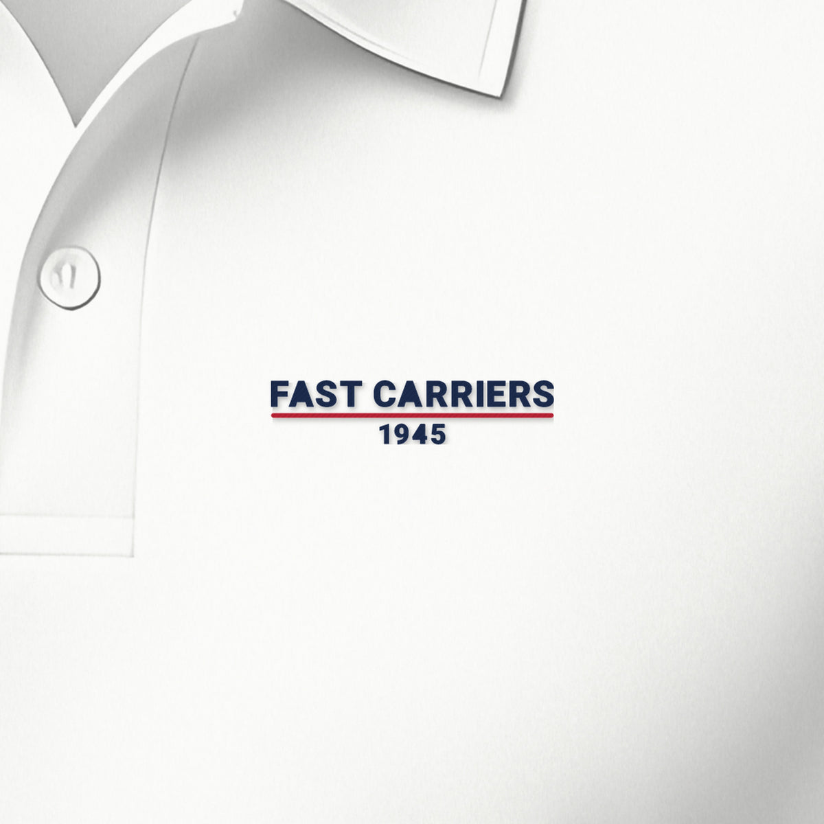 Fast Carriers 1945 Polo, left-chest detail