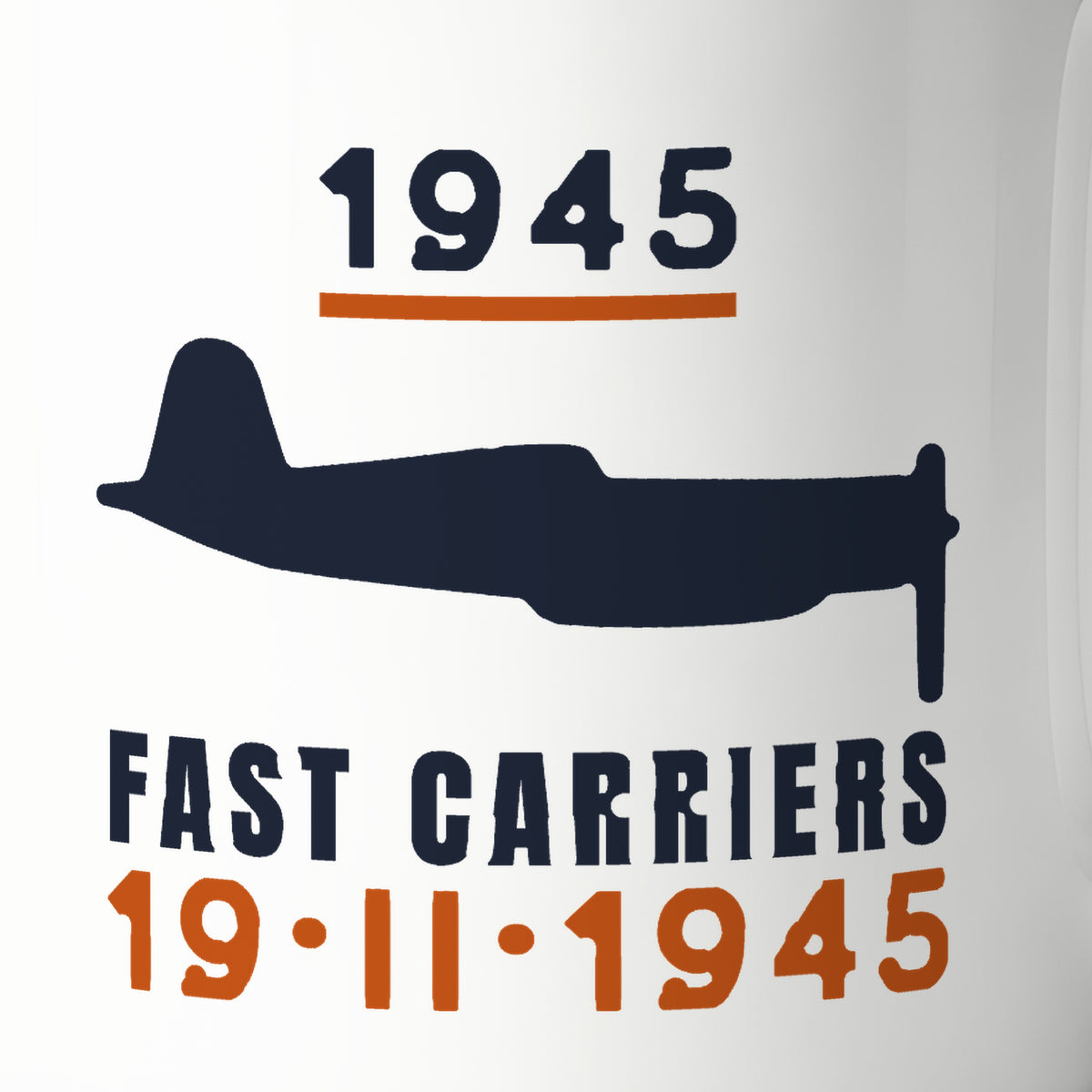 Fast Carriers 1945 Gull-Wing Fighter Mug, print detail