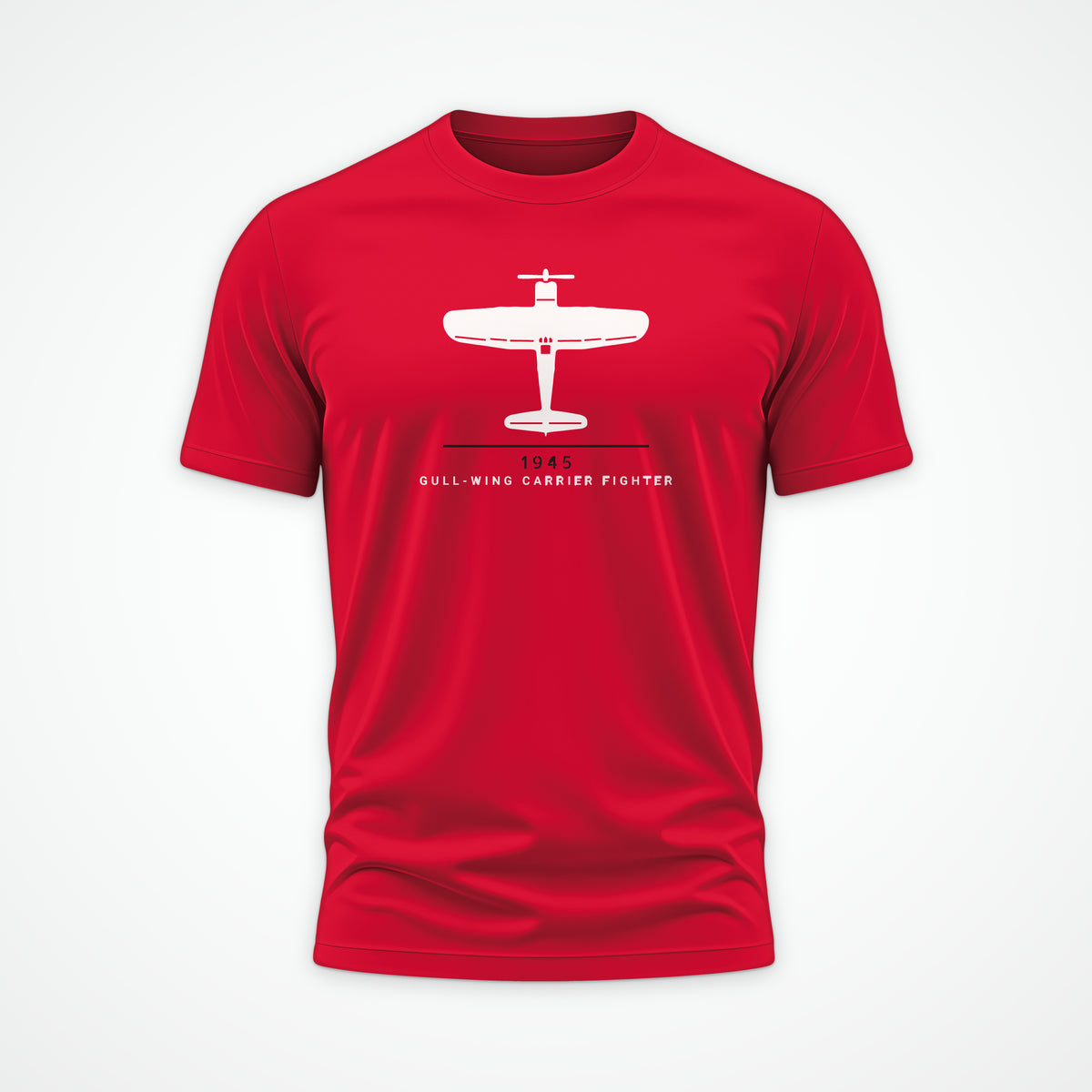 Gull-Wing Fighter 1945 Tee in Red