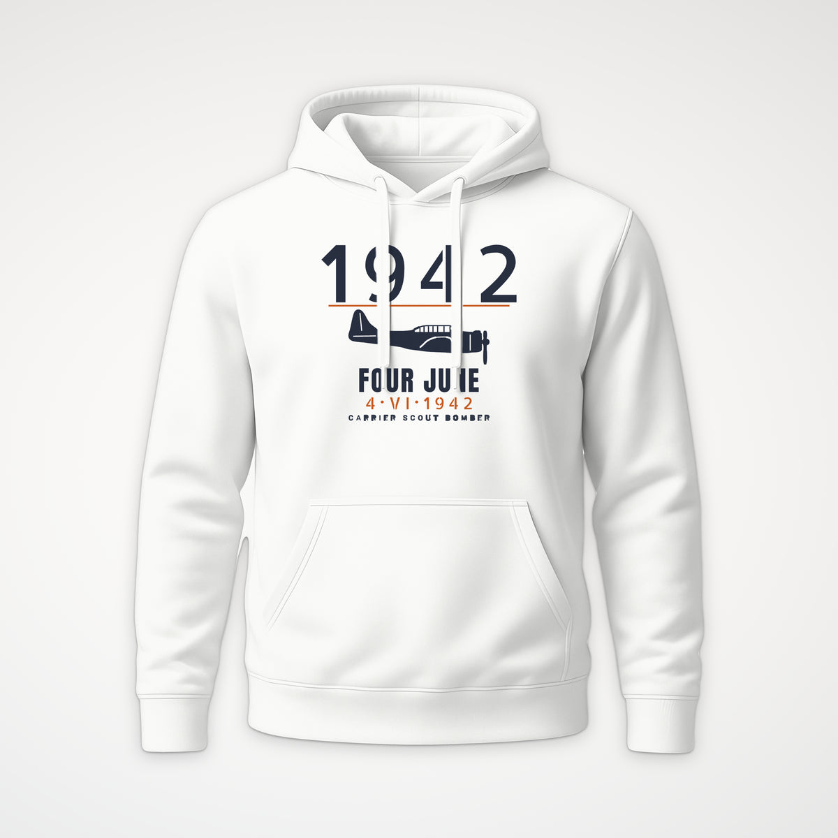 Carrier Scout Bomber June 1942 Hoodie in White
