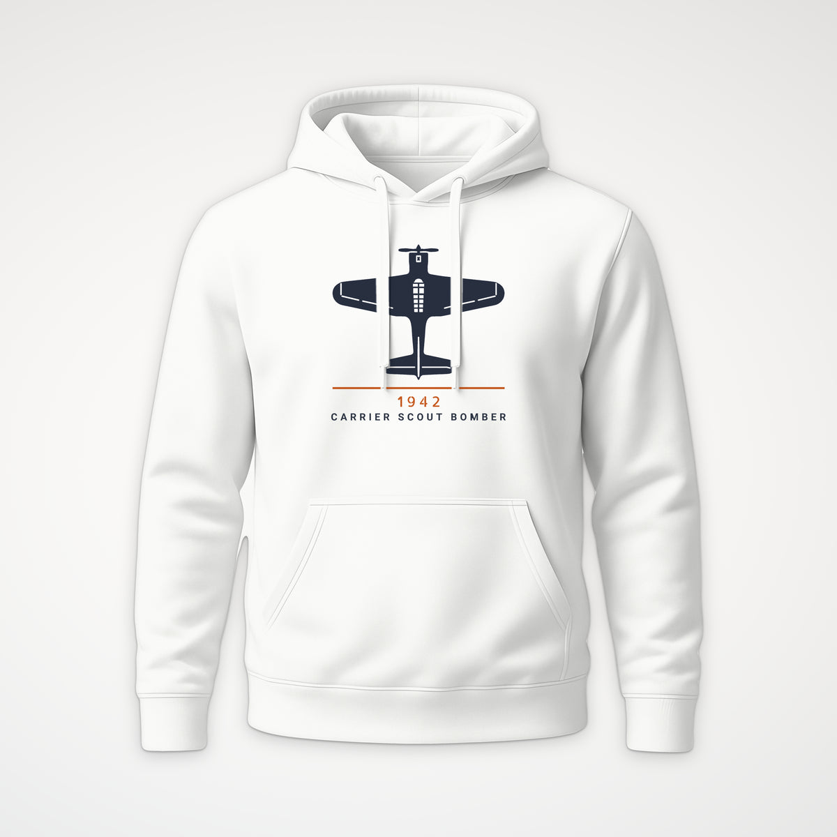 Scout Bomber 1942 Top-View Hoodie in White