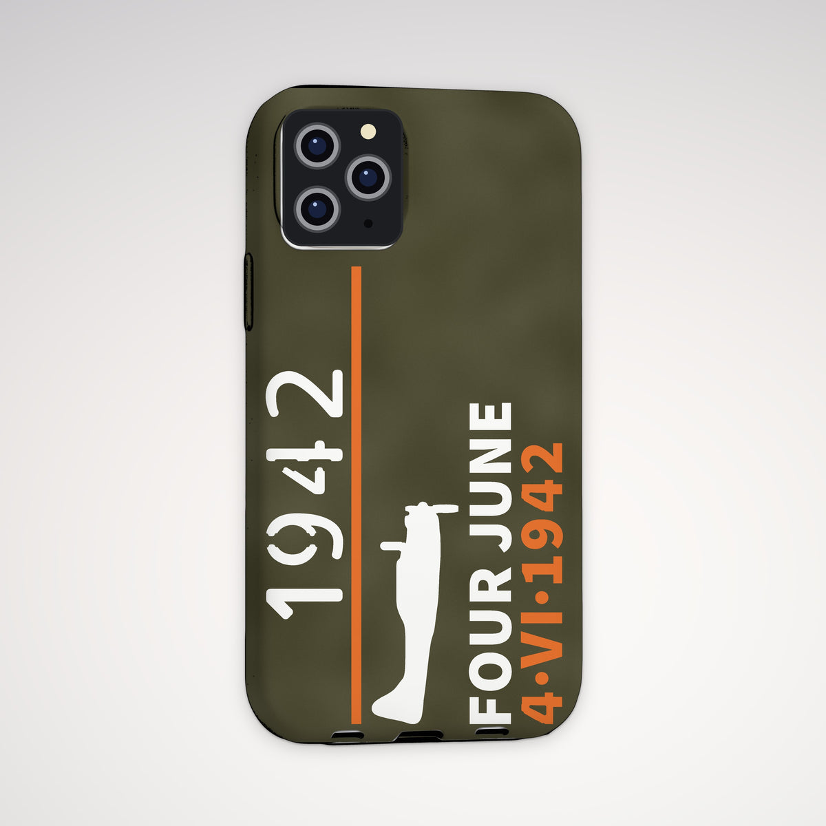Carrier Scout Bomber June 1942 Tough Phone Case – iPhone, shown on a Pro model