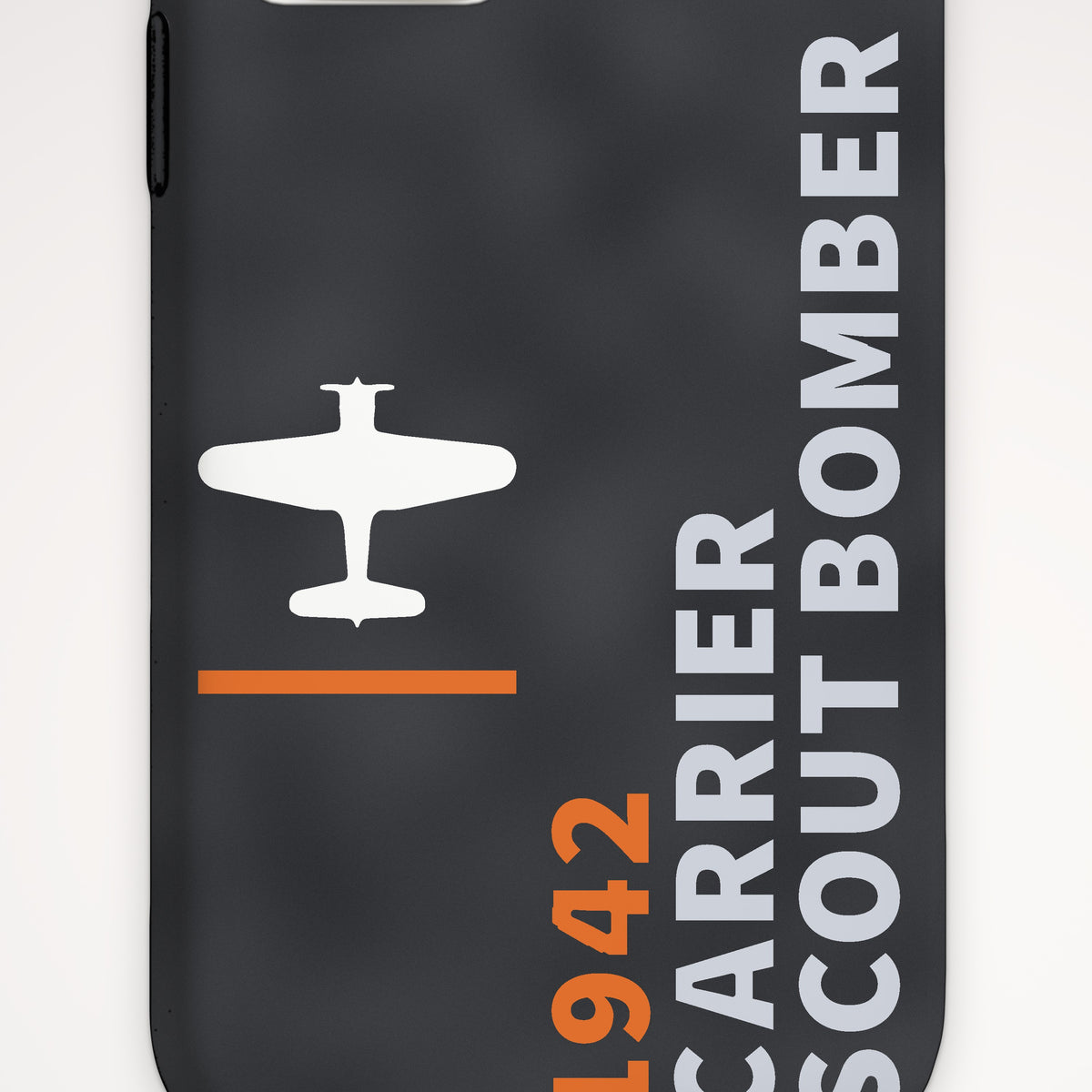 Scout Bomber 1942 Top-View Tough Phone Case – iPhone, print detail: our top-view drawing of an SBD-3, no markings