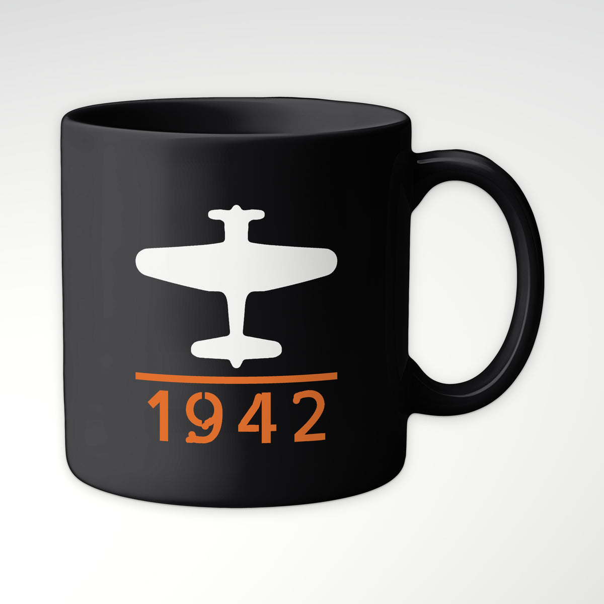 Scout Bomber 1942 Top-View Mug in Black