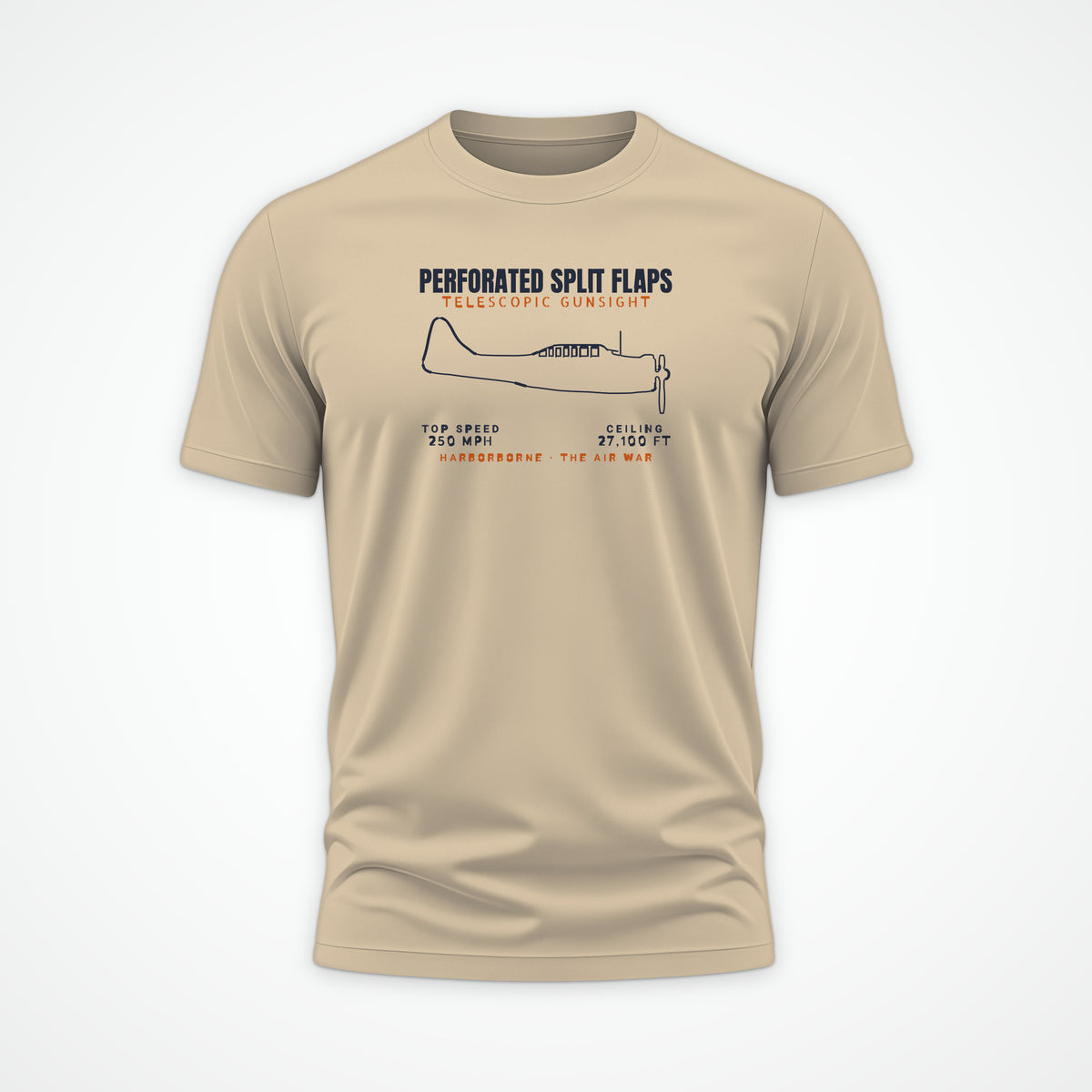 Split-Flap Scout Bomber Blueprint Tee in Sand