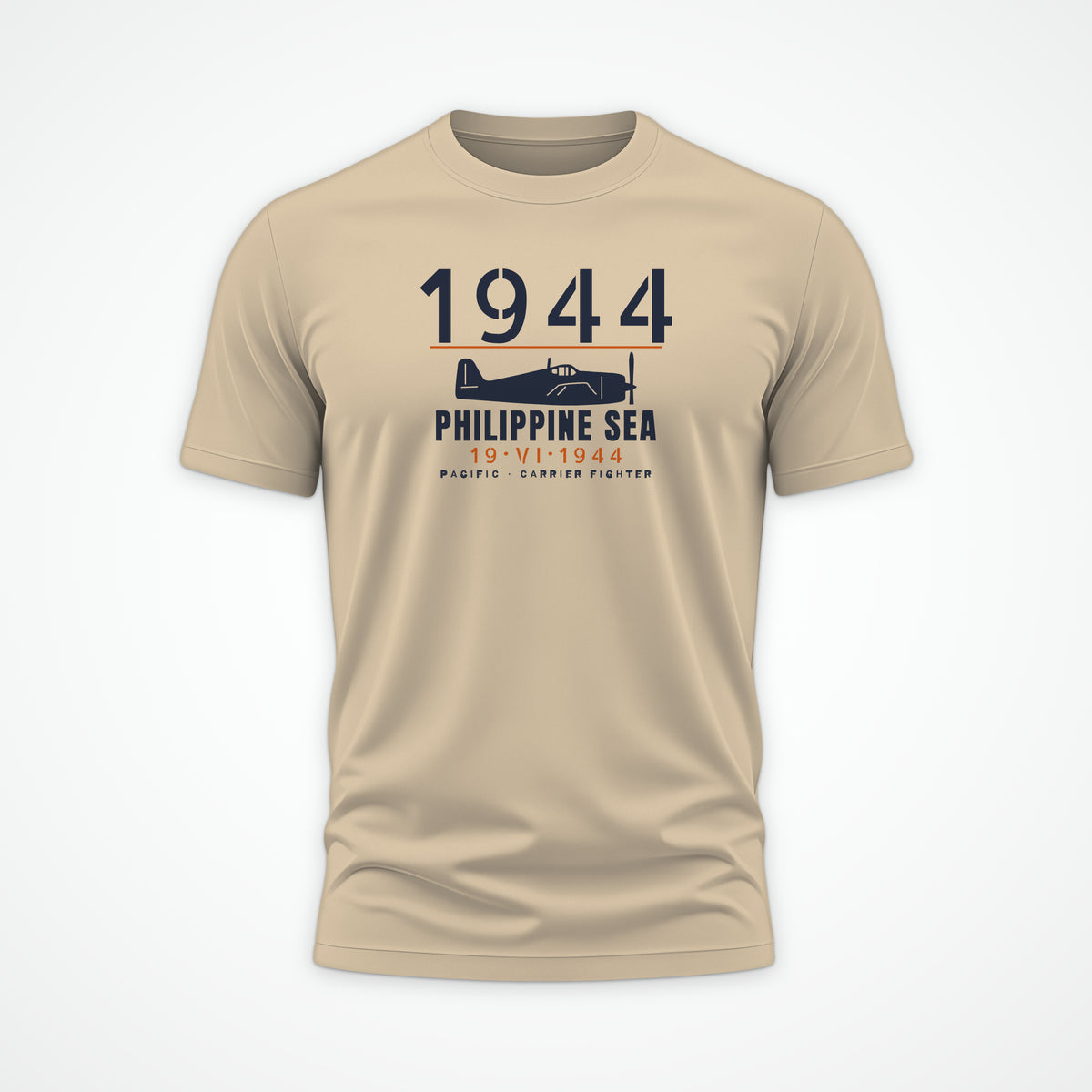 Philippine Sea 1944 Carrier Fighter Tee in Sand