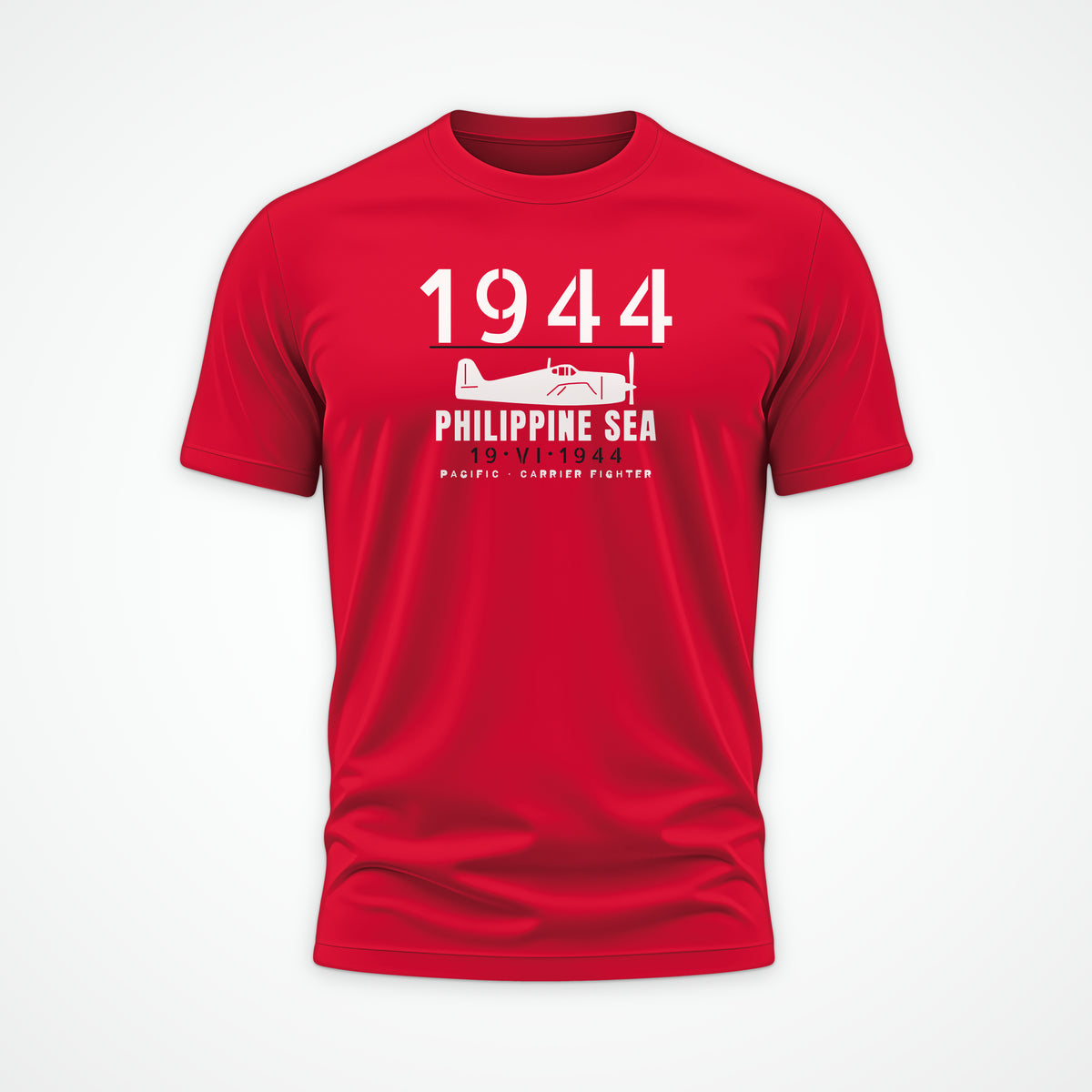 Philippine Sea 1944 Carrier Fighter Tee in Red