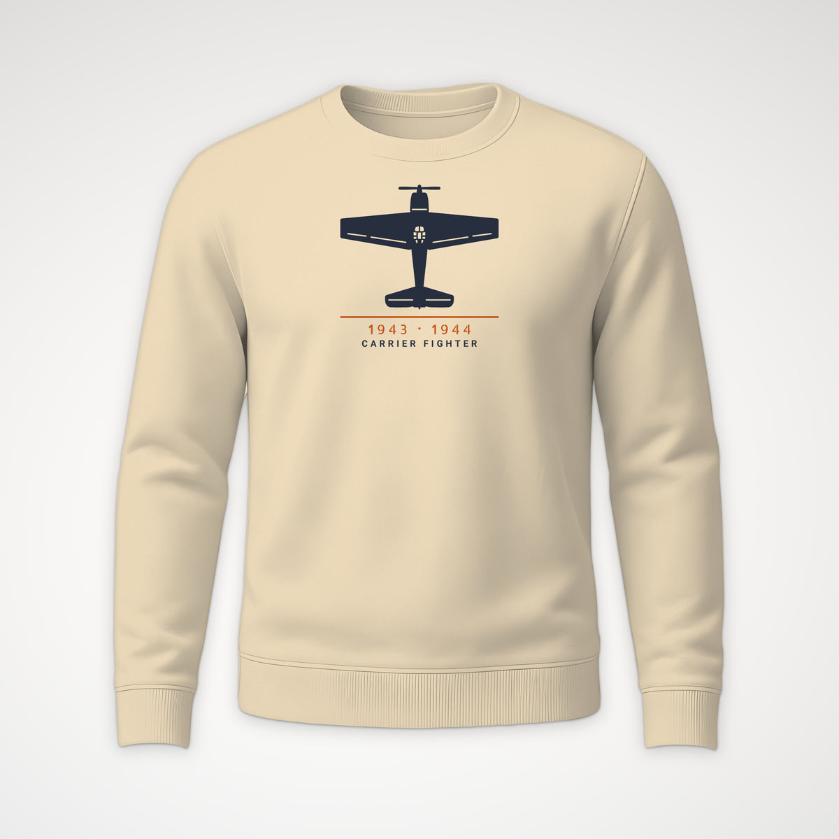 Carrier Fighter 1943–44 Crewneck Sweatshirt in Sand