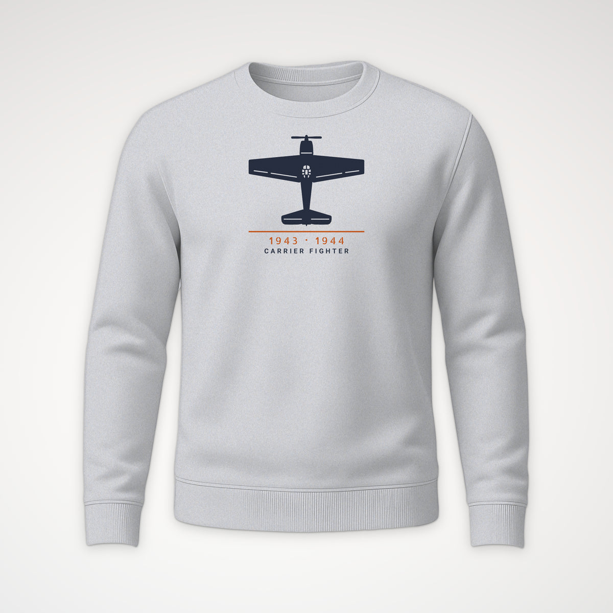Carrier Fighter 1943–44 Crewneck Sweatshirt in Sport Grey