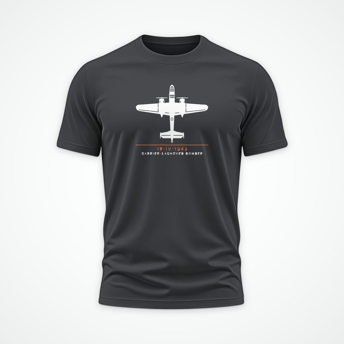 Carrier-Launched Bomber 1942 Tee in Charcoal