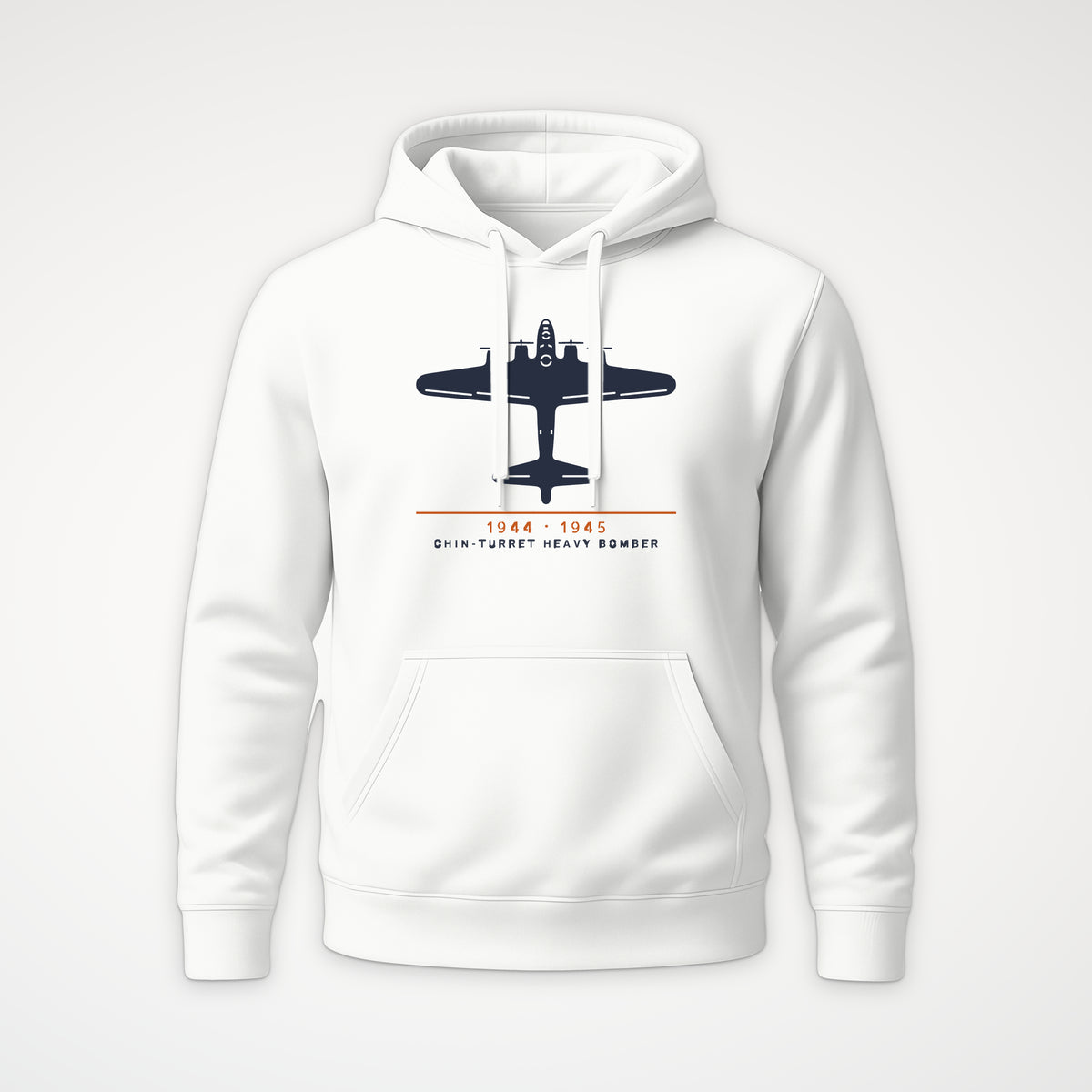 Chin-Turret Heavy Bomber 1944–45 Hoodie in White