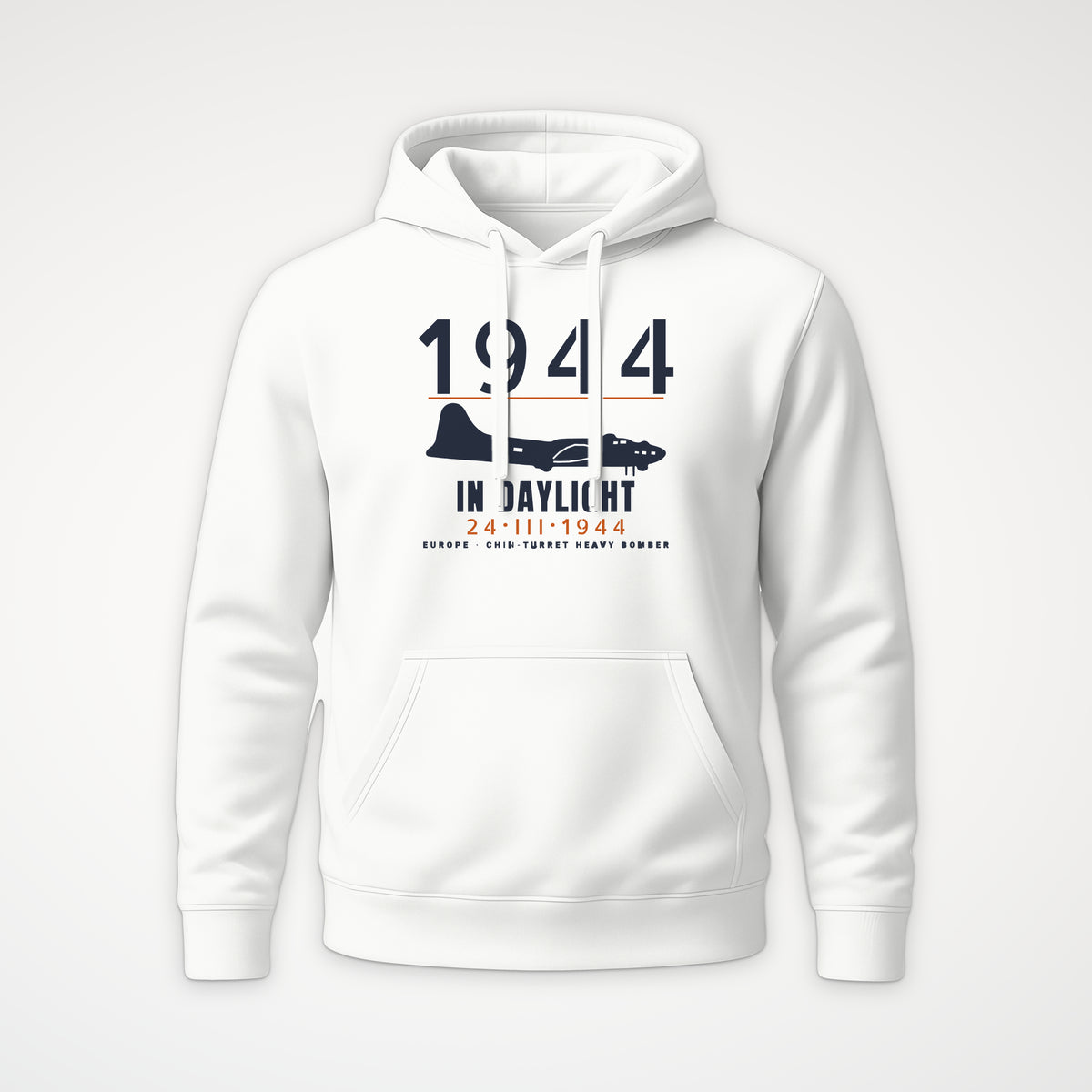 Chin-Turret Bomber in Daylight 1944 Hoodie in White