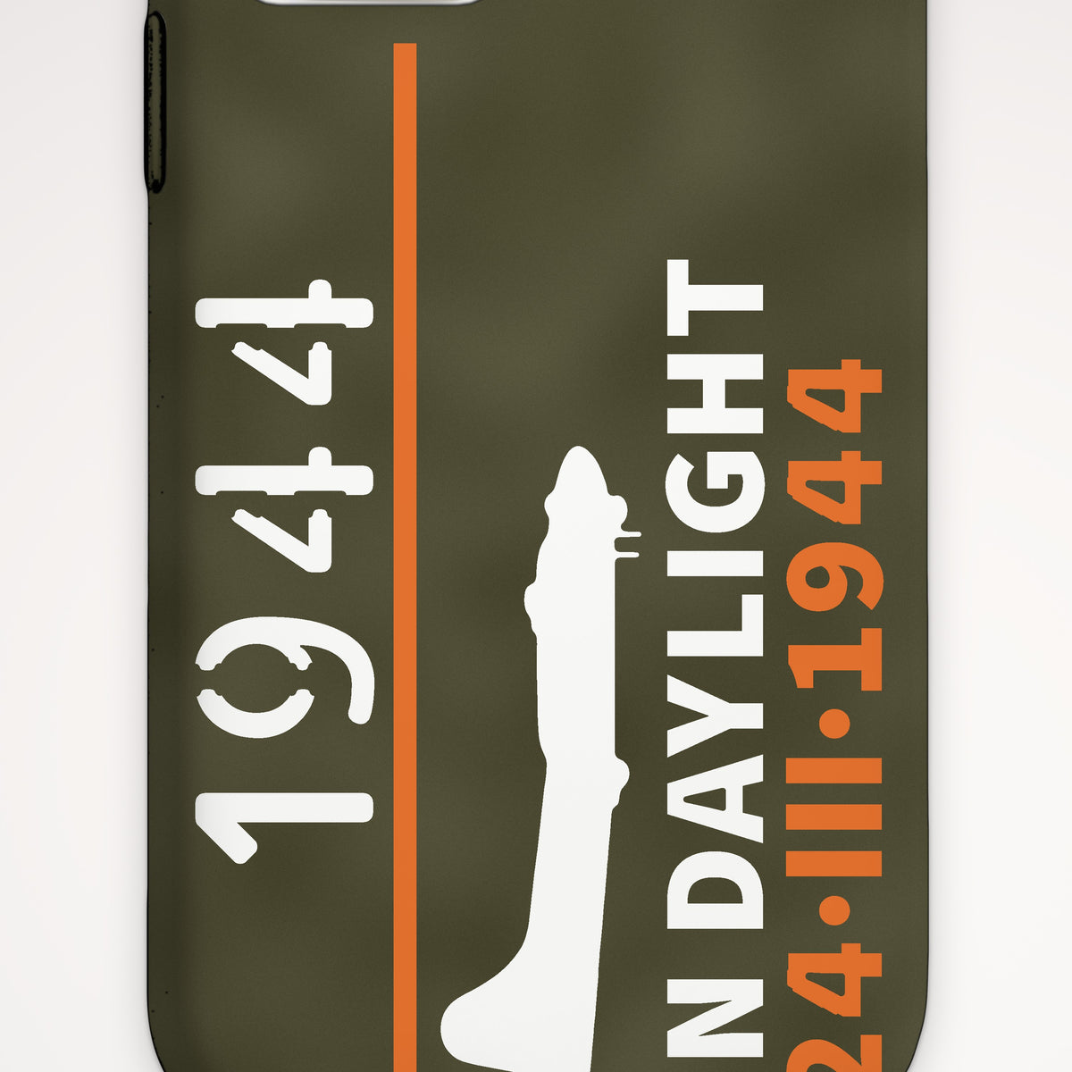 Chin-Turret Bomber in Daylight 1944 Tough Phone Case – iPhone, print detail: our side-view drawing of a B-17G, no markings