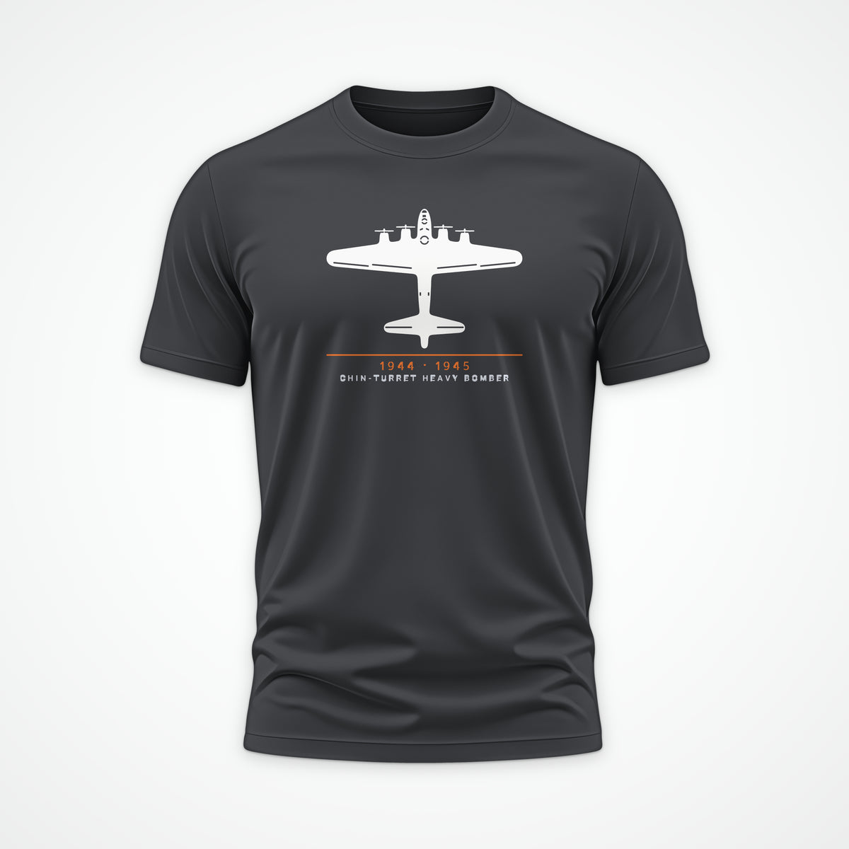 Chin-Turret Heavy Bomber 1944–45 Tee in Charcoal