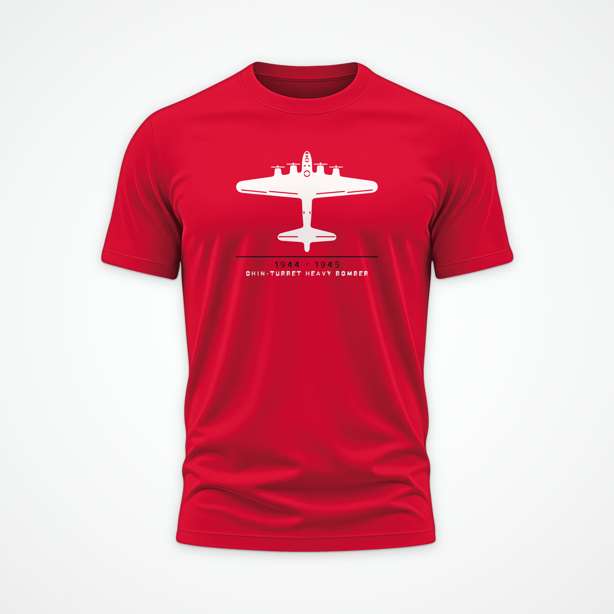 Chin-Turret Heavy Bomber 1944–45 Tee in Red