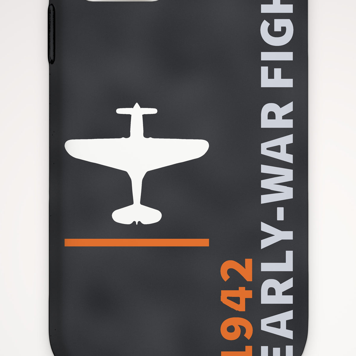 Early-War Fighter 1942 Tough Phone Case – iPhone, print detail: our top-view drawing of a P-40K, no markings