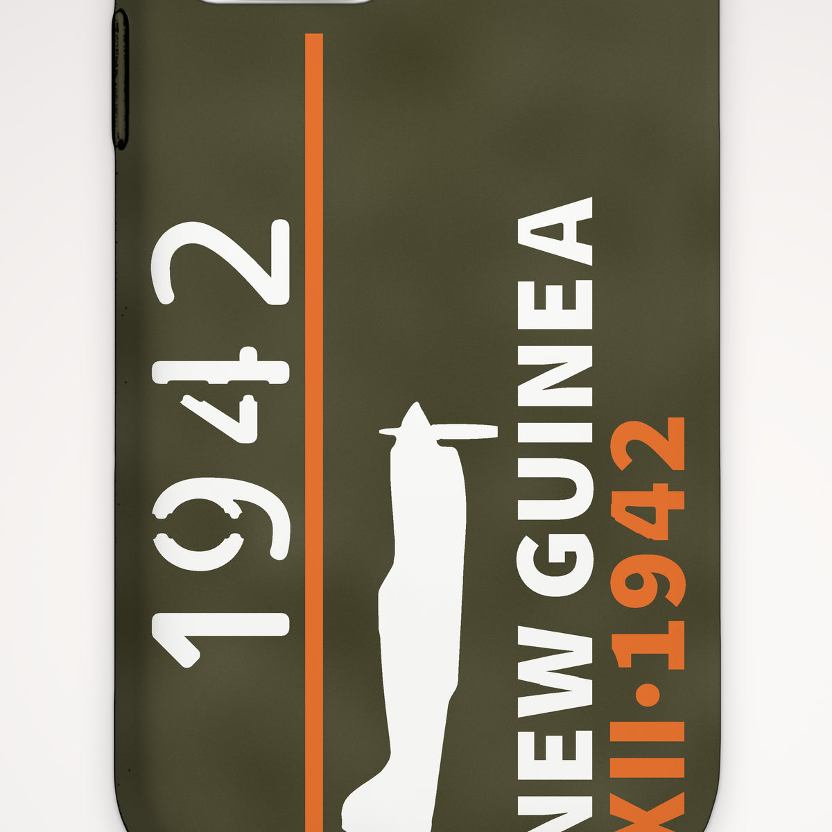 New Guinea 1942 Chin-Scoop Fighter Tough Phone Case – iPhone, print detail: our side-view drawing of a P-40K, no markings
