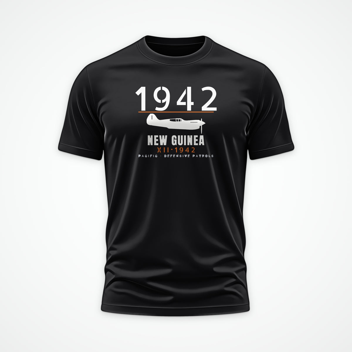 New Guinea 1942 Chin-Scoop Fighter Tee in Black