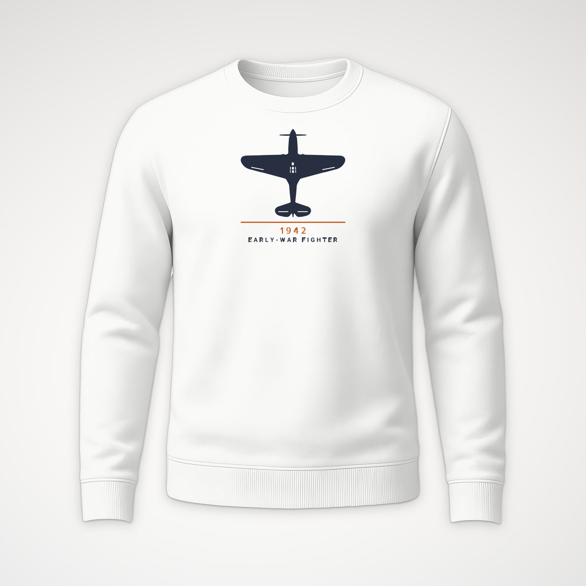 Early-War Fighter 1942 Crewneck Sweatshirt in White