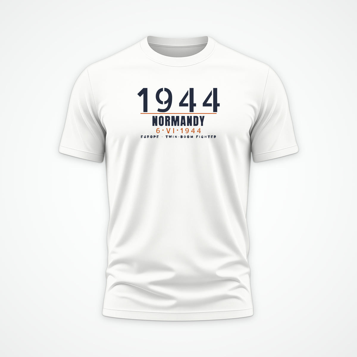 Six June 1944 Twin-Boom Fighter Tee in White