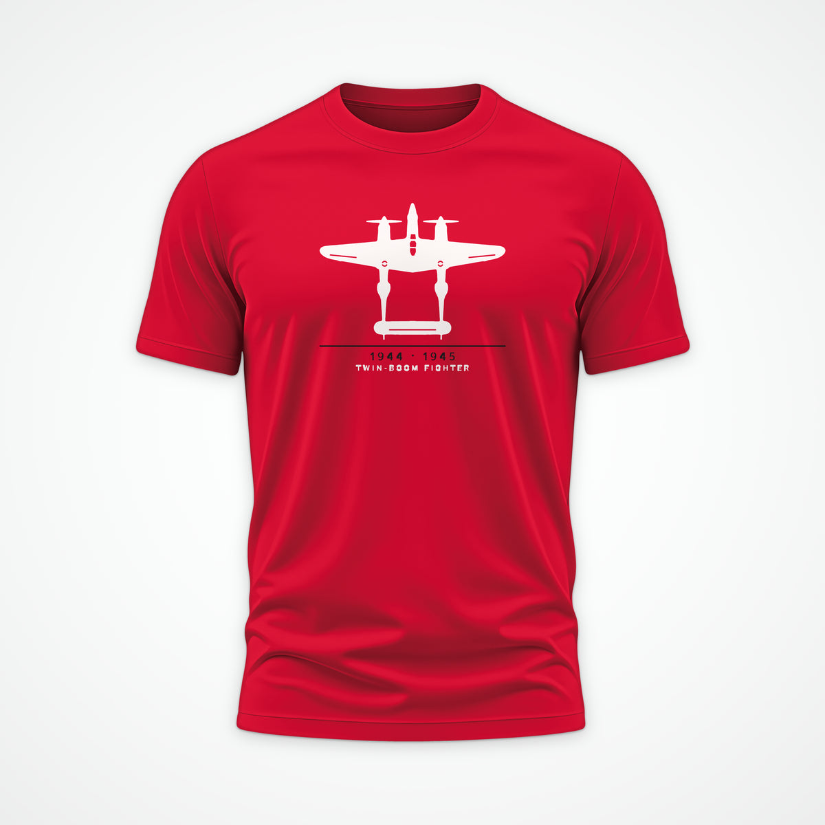Twin-Boom Fighter 1944–45 Tee in Red