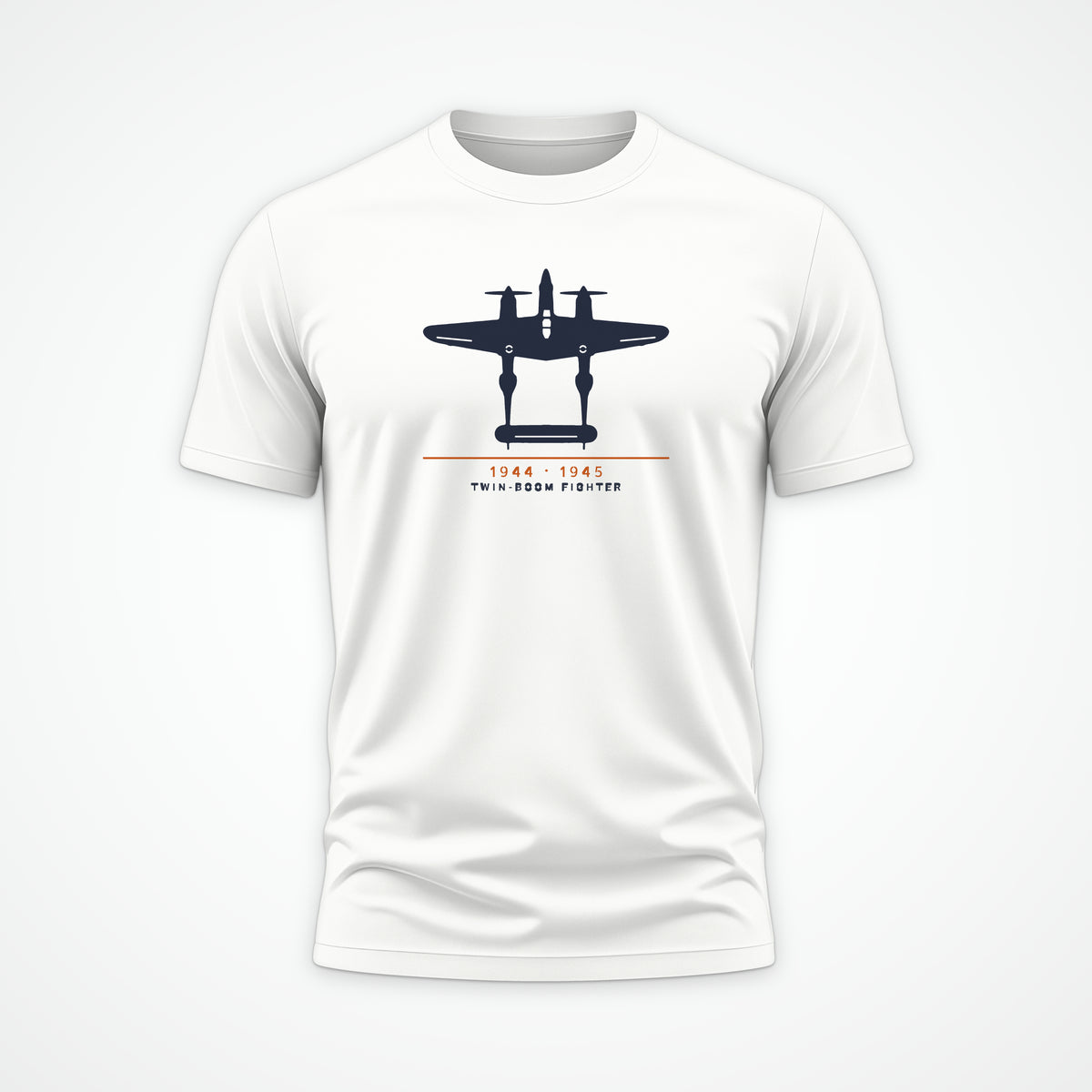 Twin-Boom Fighter 1944–45 Tee in White