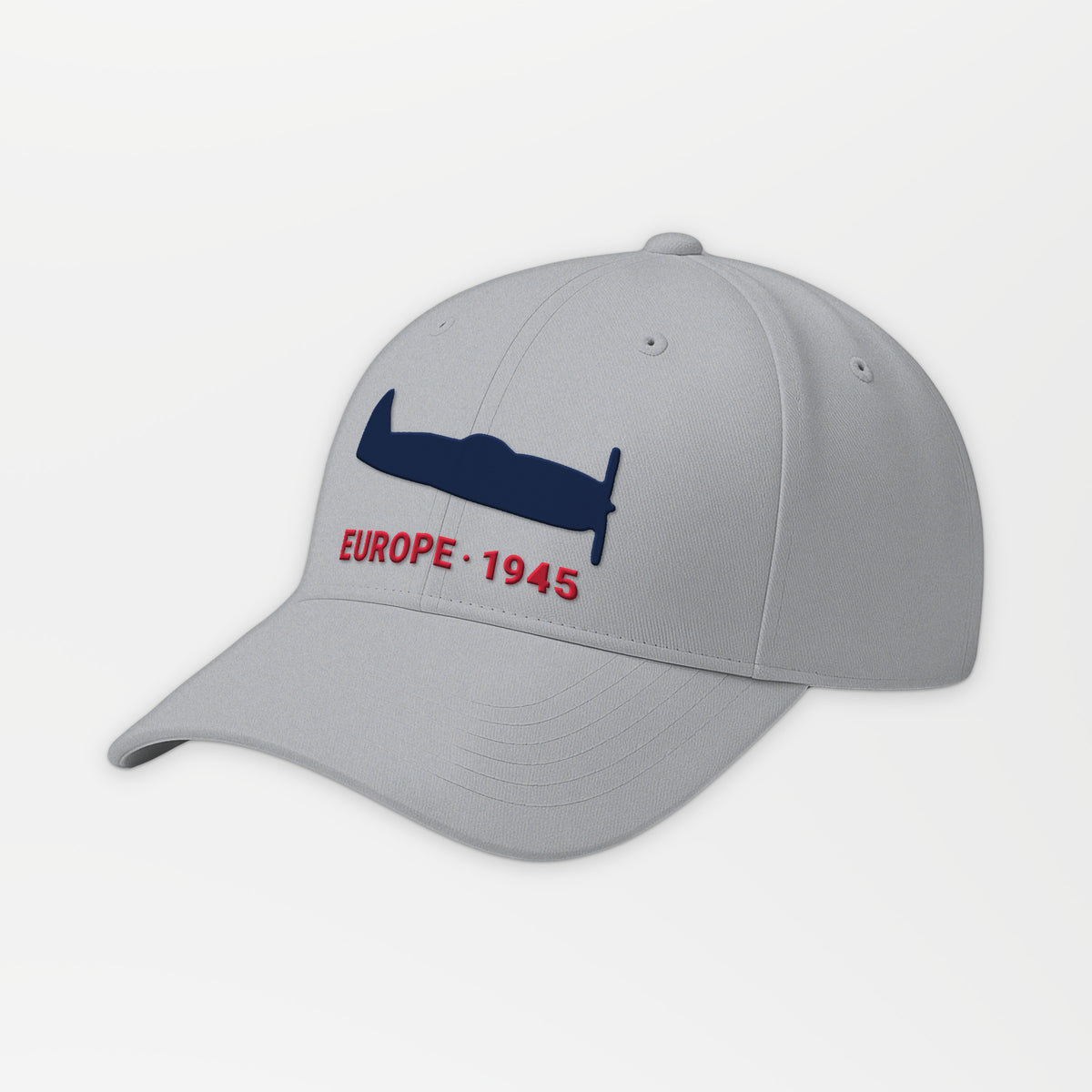 Europe 1945 Eight-Gun Fighter Embroidered Cap in Grey