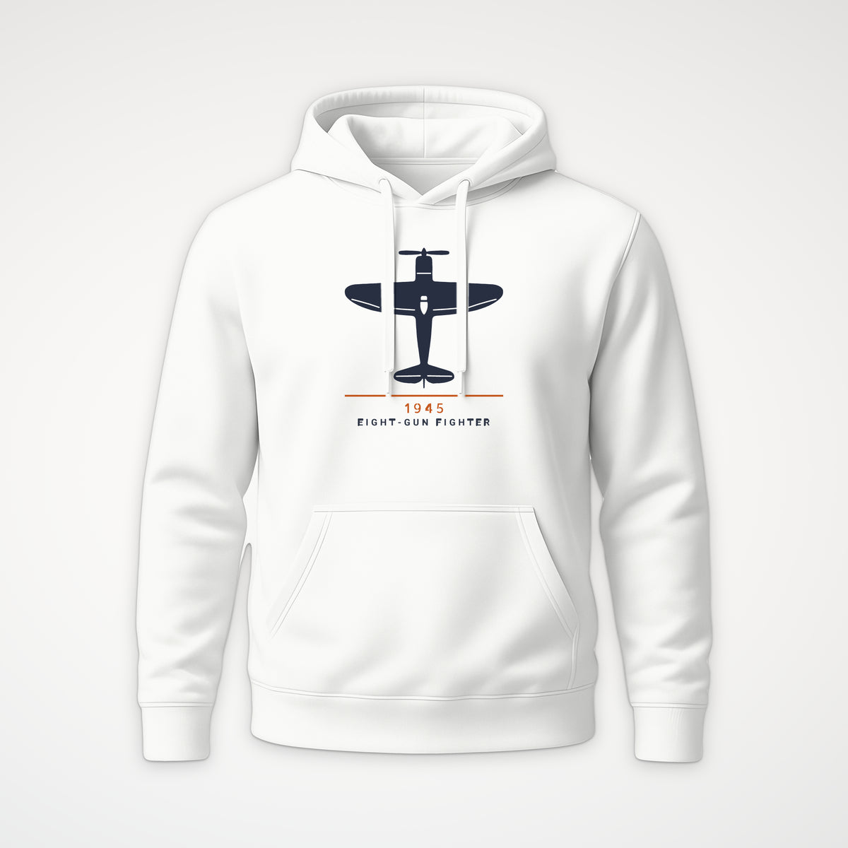 Eight-Gun Fighter 1945 Hoodie in White