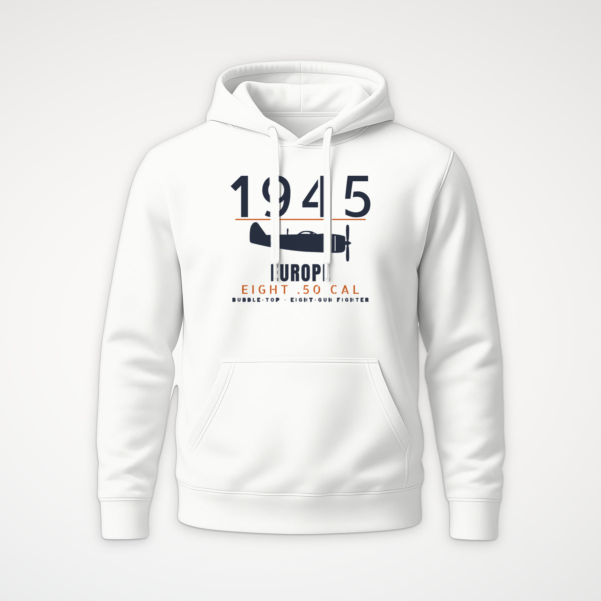 Europe 1945 Eight-Gun Fighter Hoodie in White