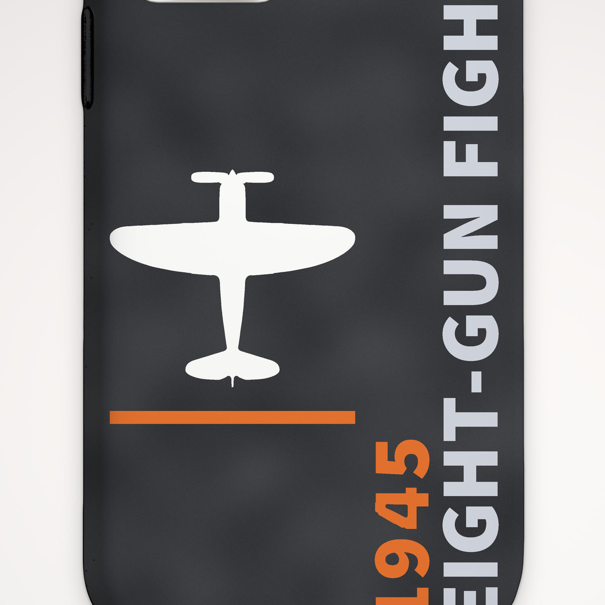 Eight-Gun Fighter 1945 Tough Phone Case – iPhone, print detail: our top-view drawing of a P-47D, no markings