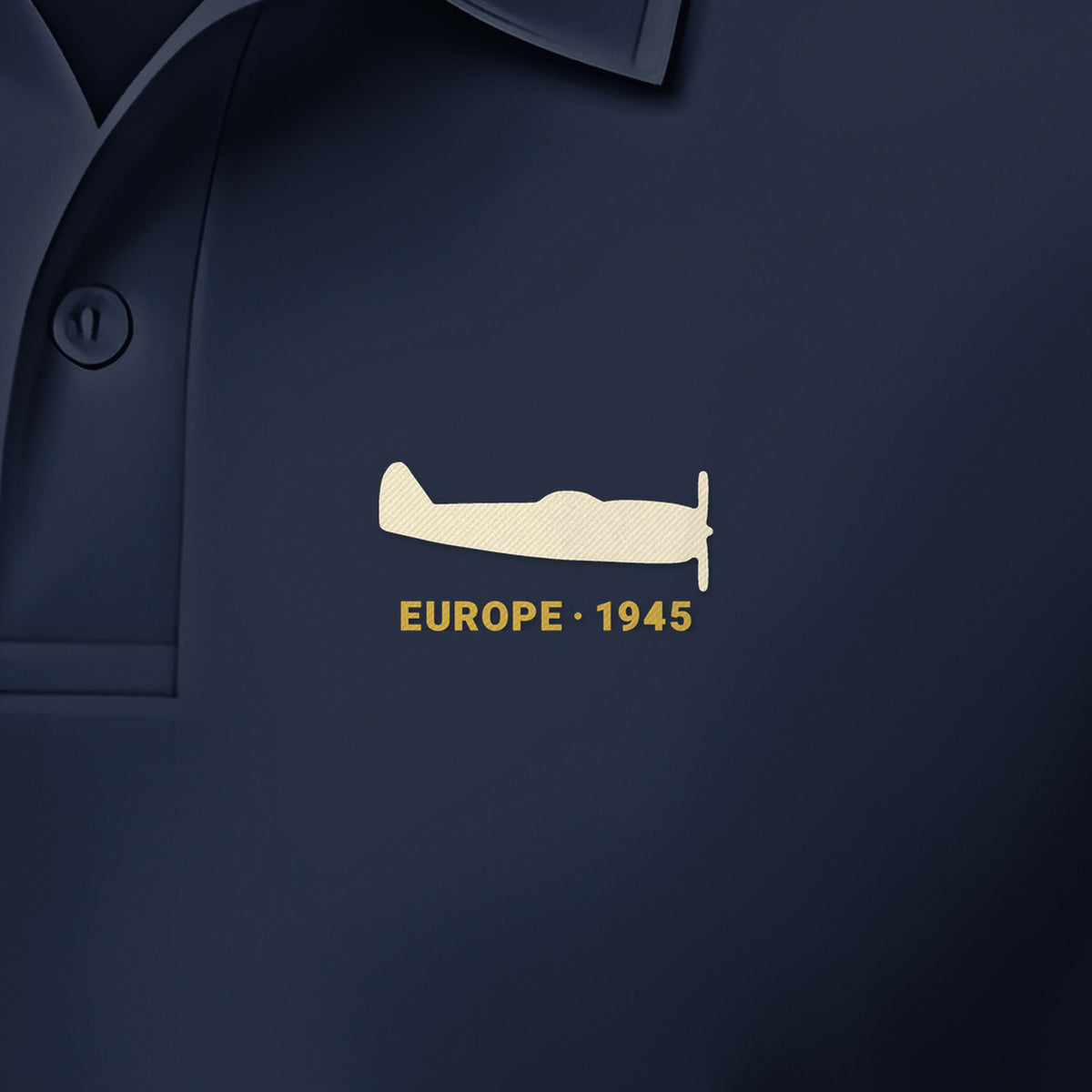 Europe 1945 Eight-Gun Fighter Polo, left-chest detail