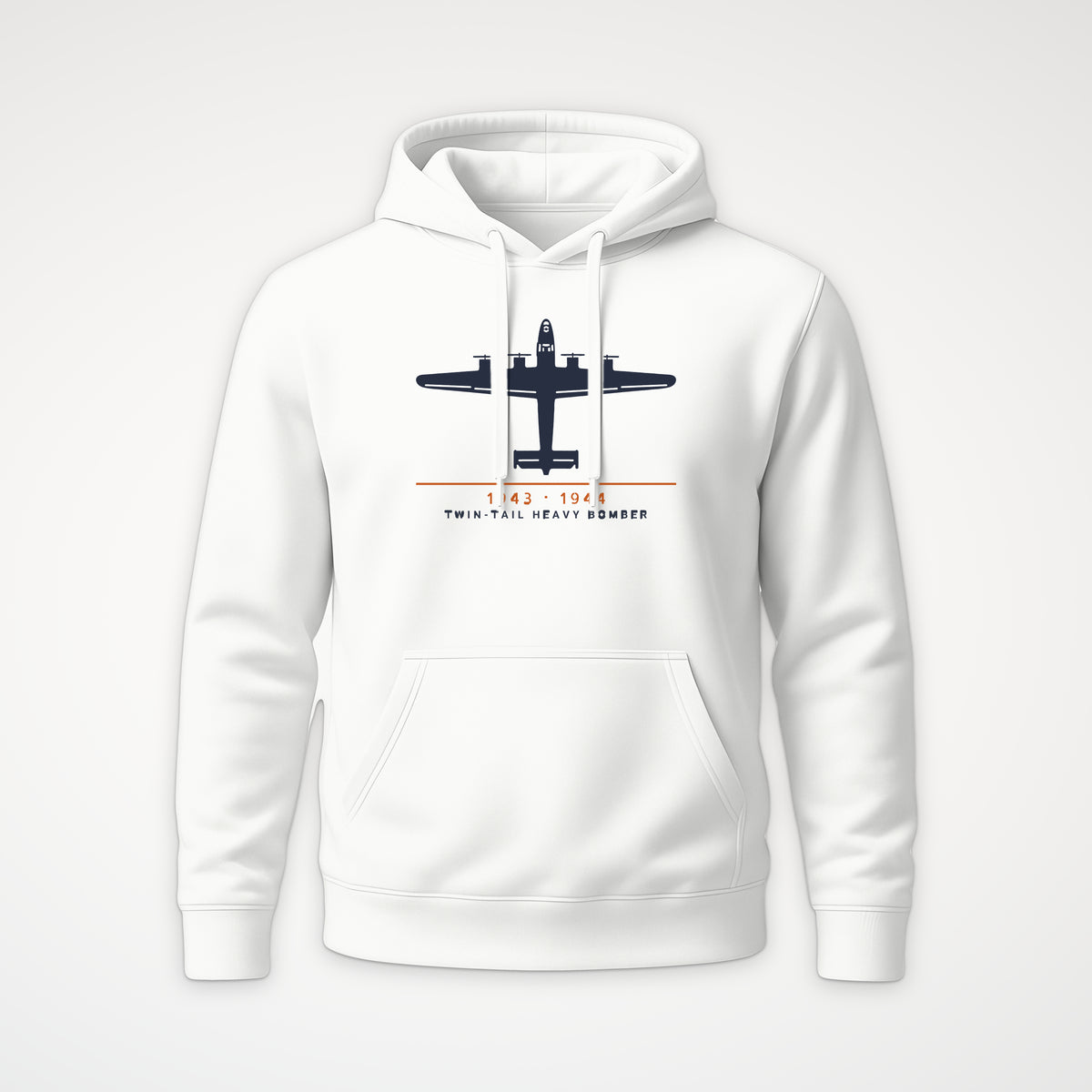 Twin-Tail Heavy Bomber 1943–44 Hoodie in White