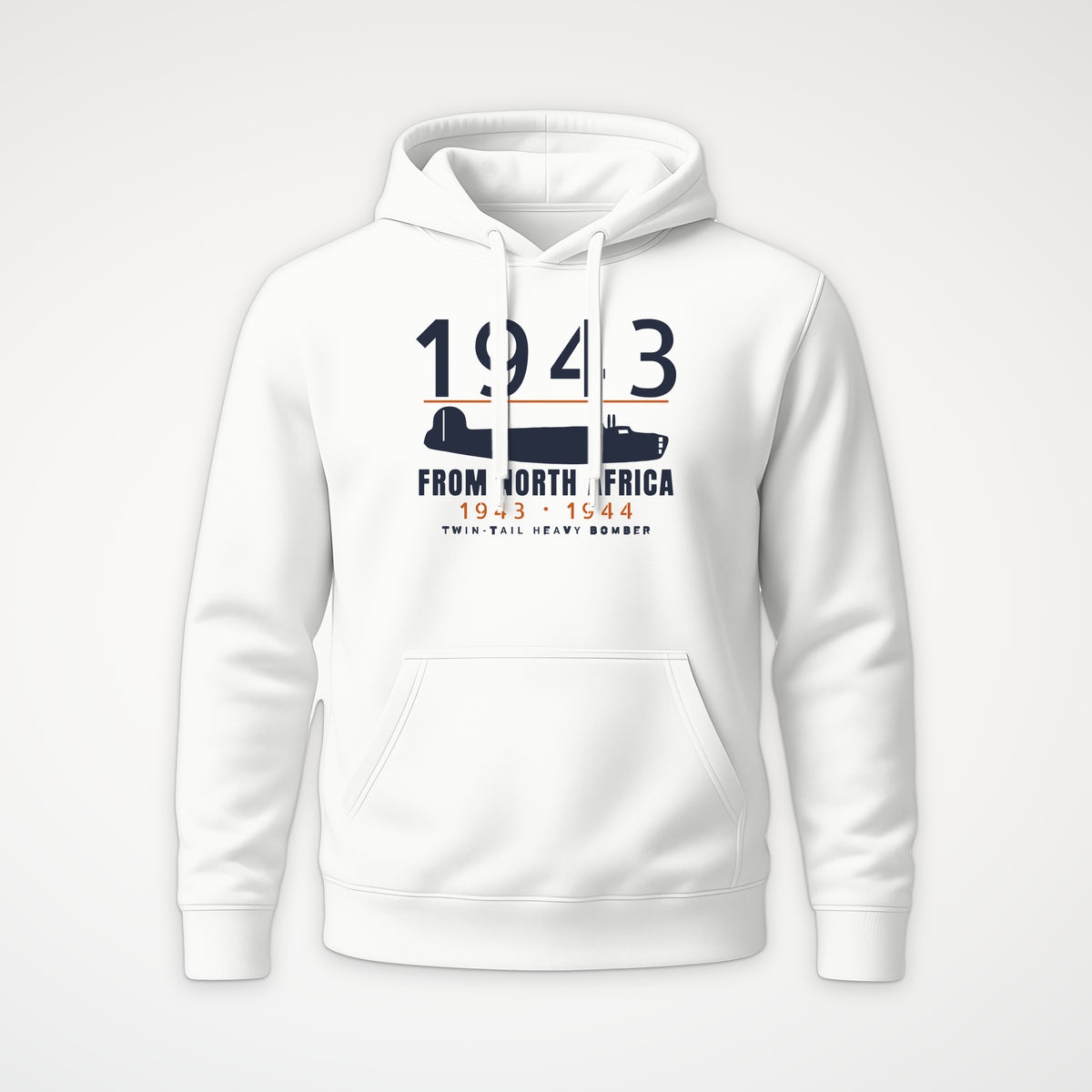 North Africa Twin-Tail Bomber 1943–44 Hoodie in White