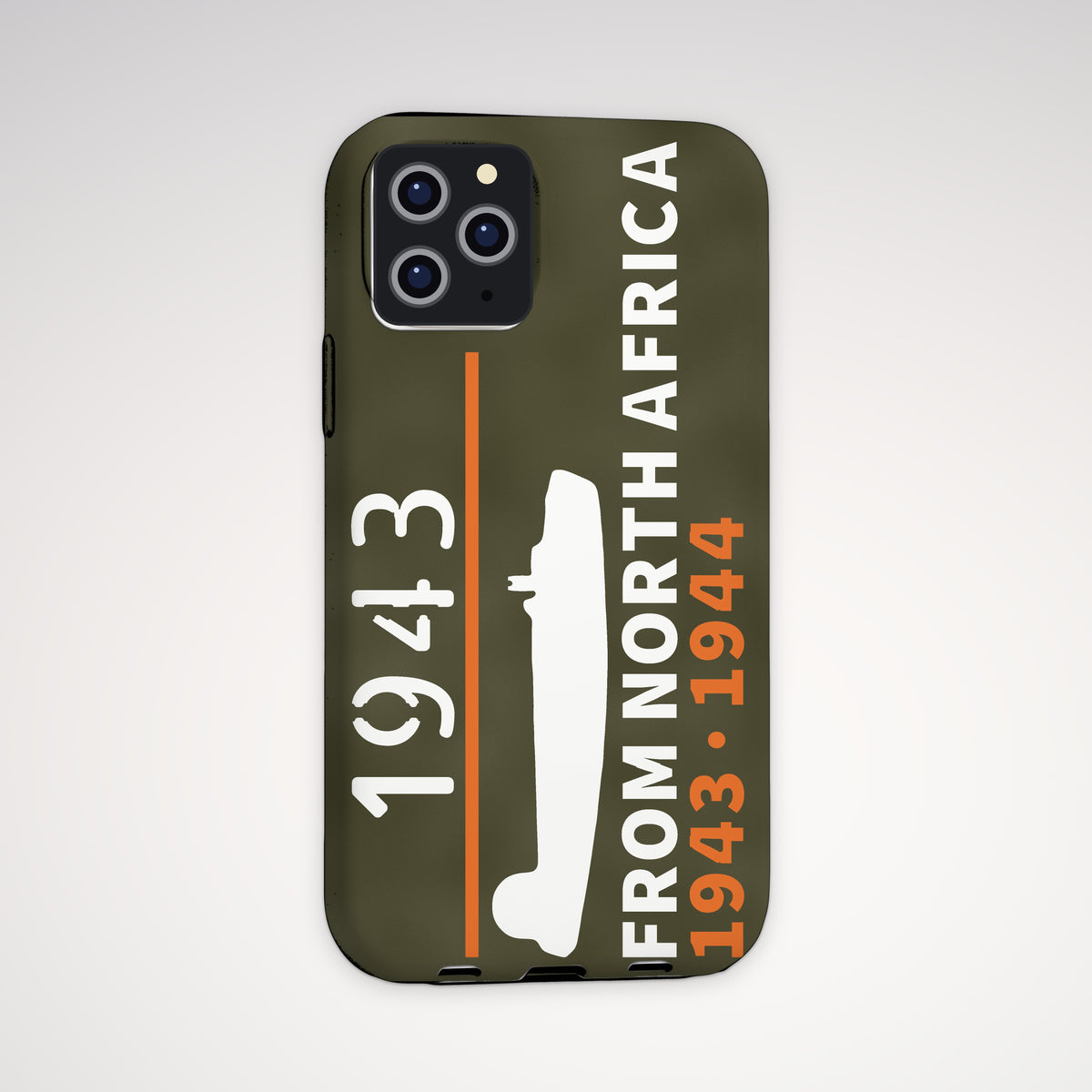 North Africa Twin-Tail Bomber 1943–44 Tough Phone Case – iPhone, shown on a Pro model