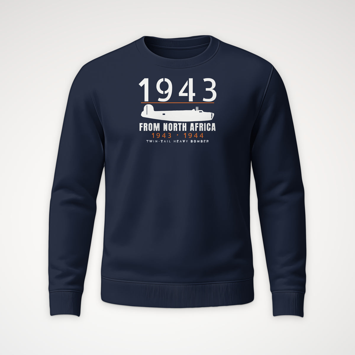 North Africa Twin-Tail Bomber 1943–44 Crewneck Sweatshirt in Navy