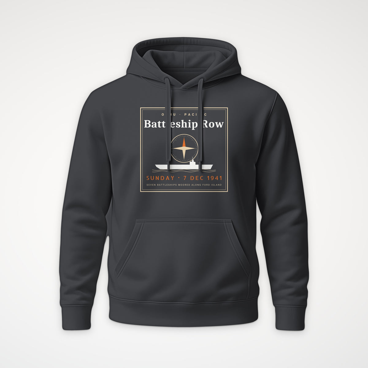Battleship Row Frame Hoodie in Anthracite