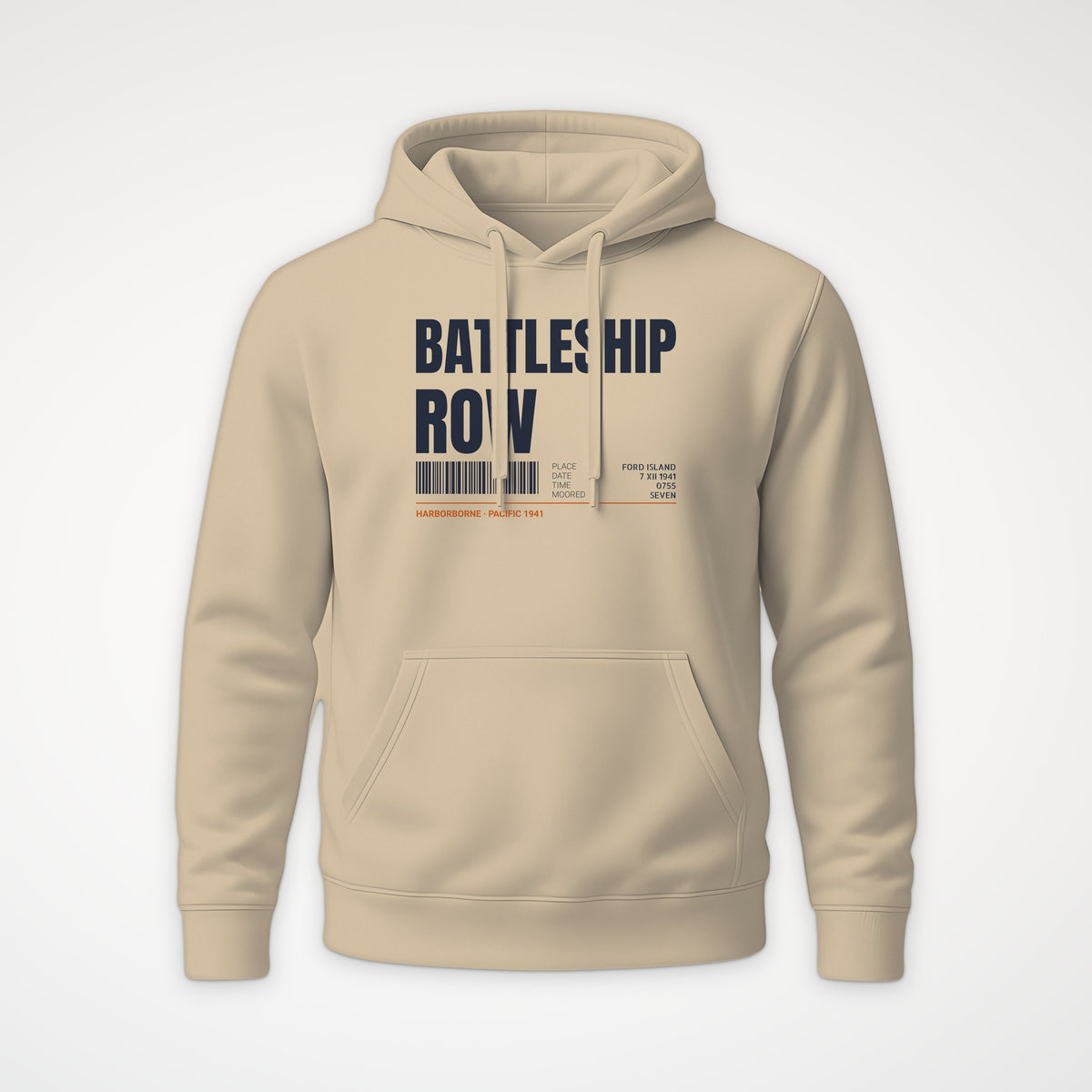 Battleship Row Tag Hoodie in Desert Dust