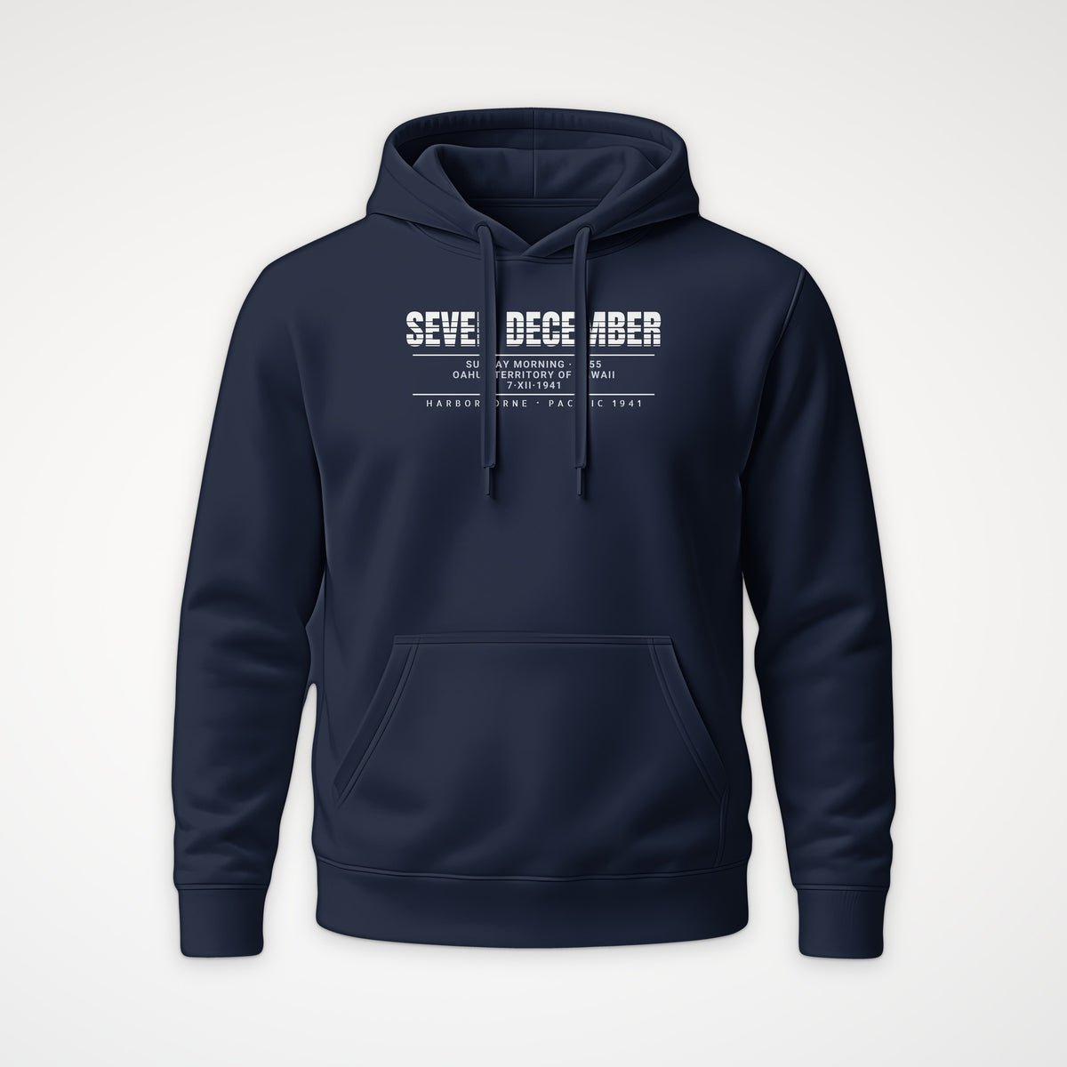 Seven December Scanline Hoodie in French Navy