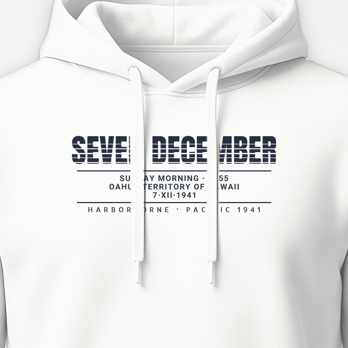 Seven December Scanline Hoodie, front print detail
