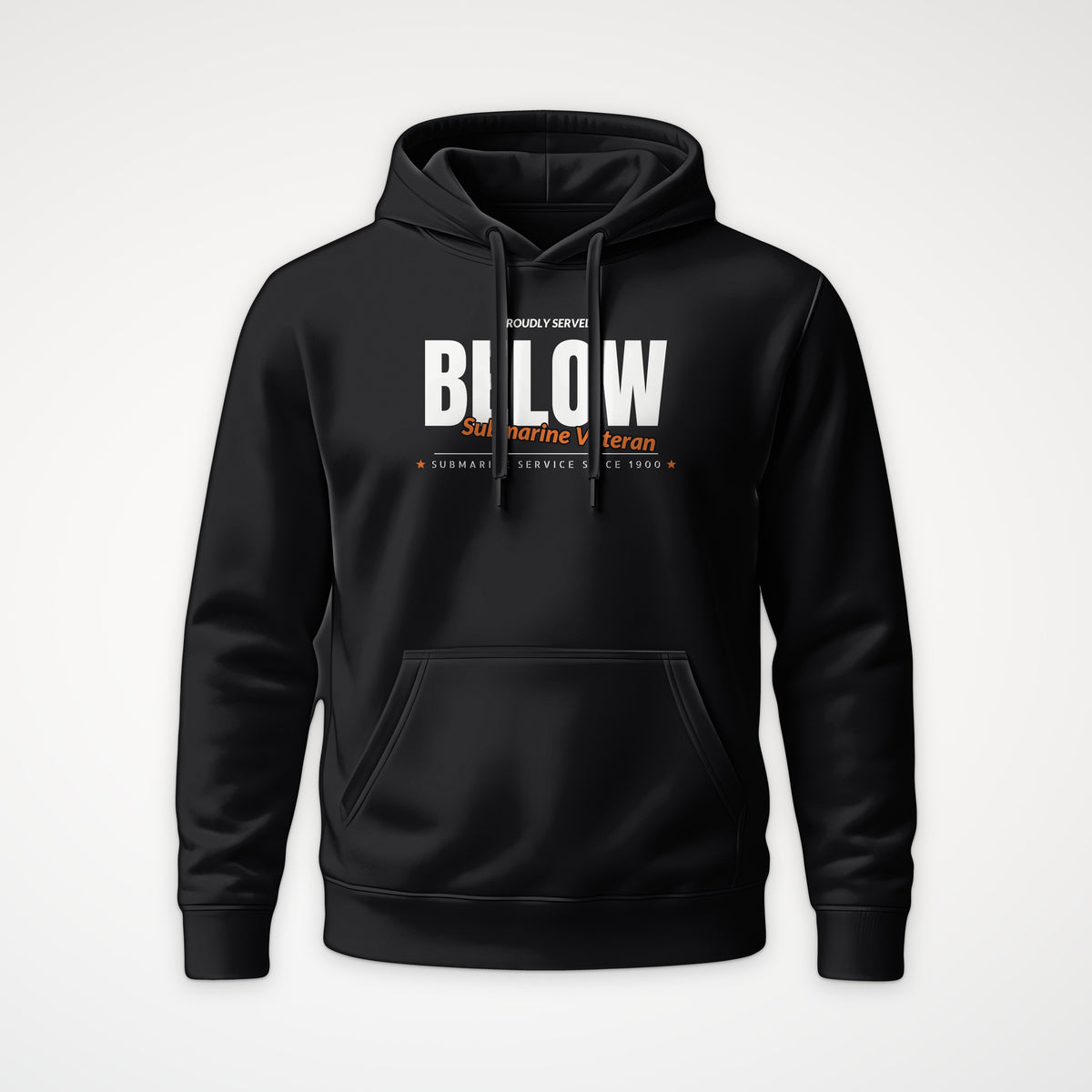Proudly Served Below Club Hoodie in Black