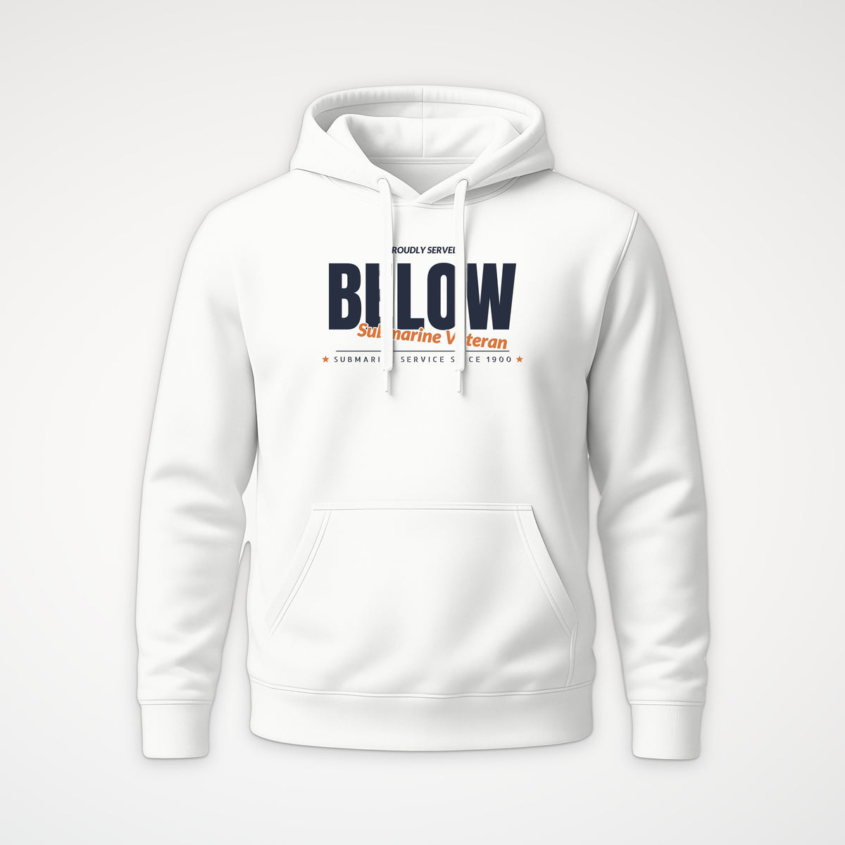 Proudly Served Below Club Hoodie in White