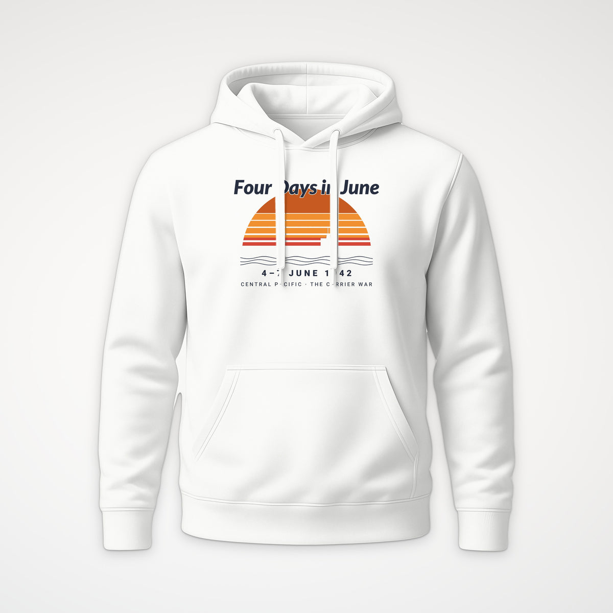 Four Days in June Sunset Hoodie in White