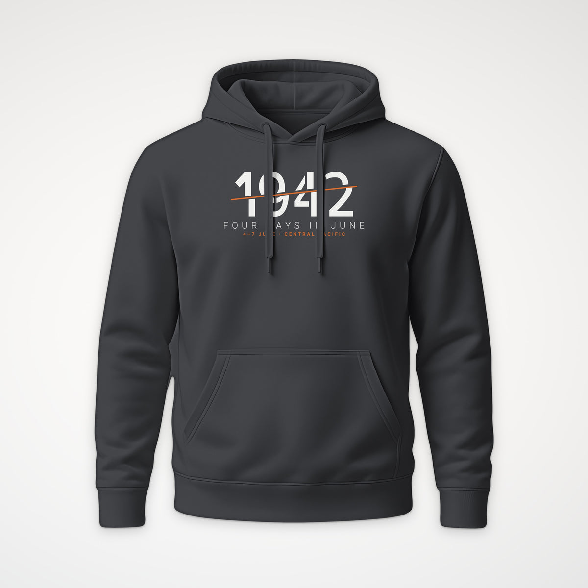 Four Days in June 1942 Sliced Hoodie in Anthracite