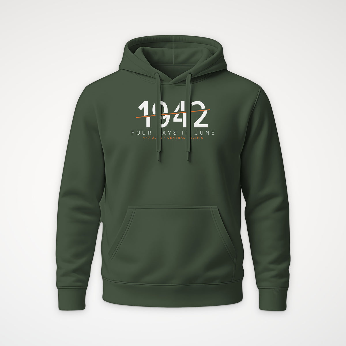 Four Days in June 1942 Sliced Hoodie in Olive